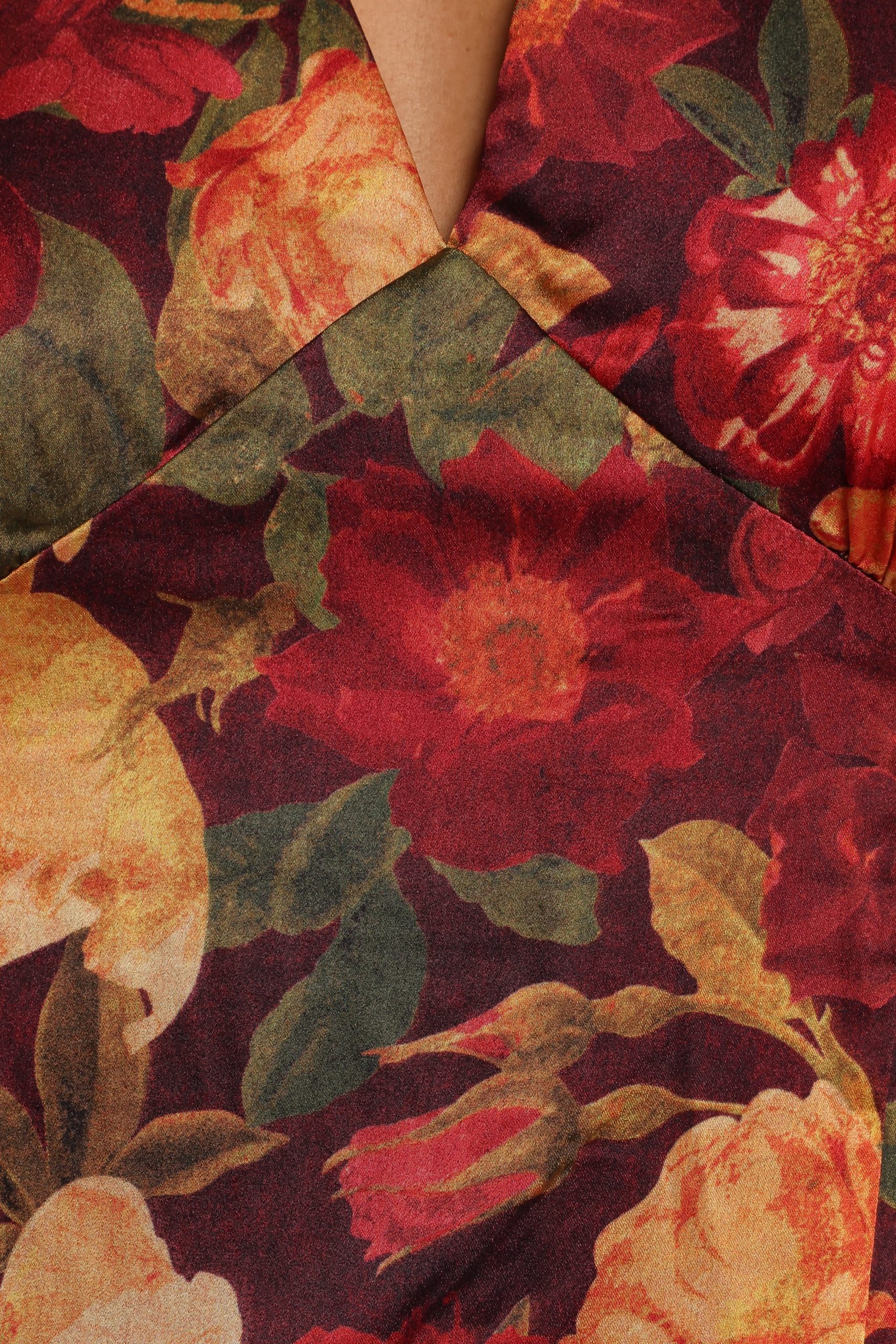Zimmer Long Sleeve Maxi Dress - Sangria Bloom - Image 7