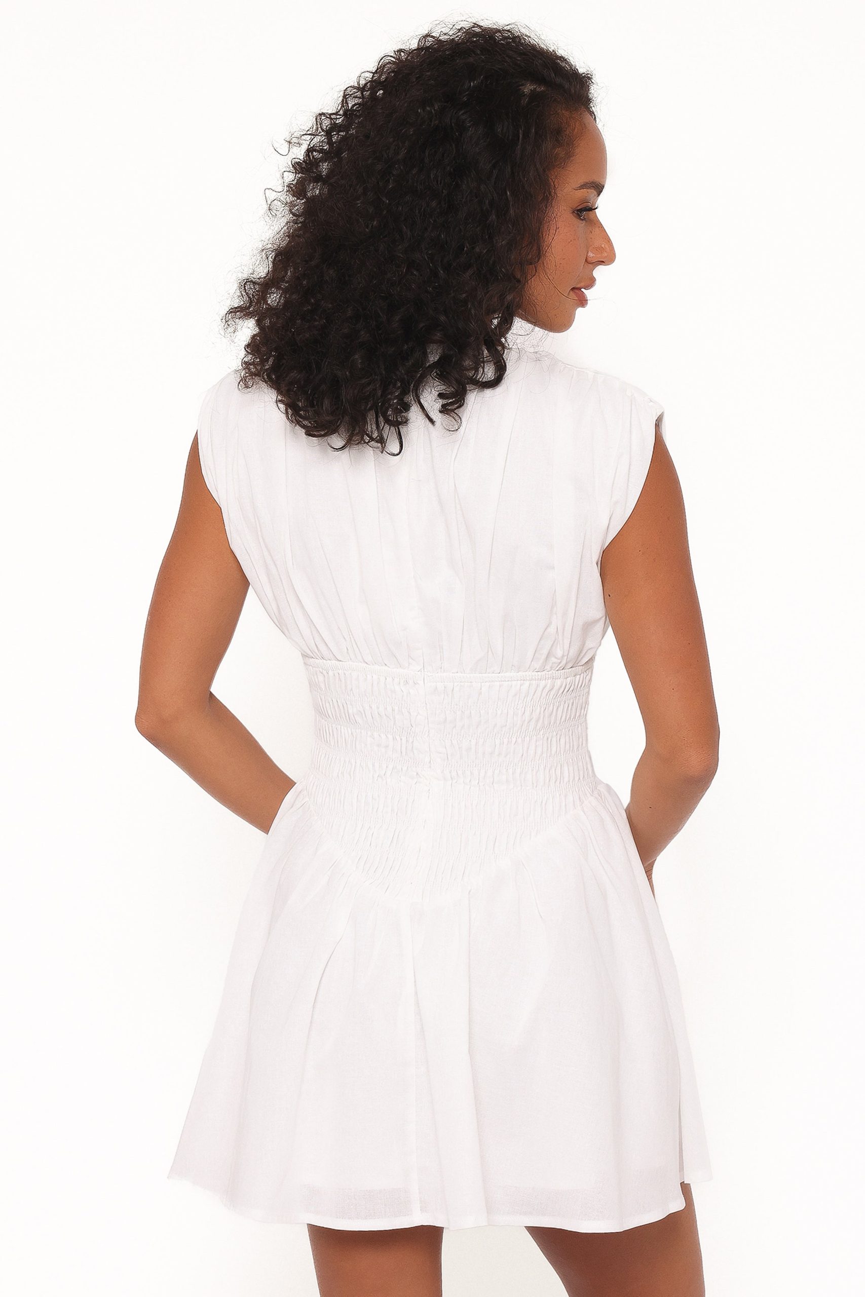 Ziva Mini Dress - White - Image 4