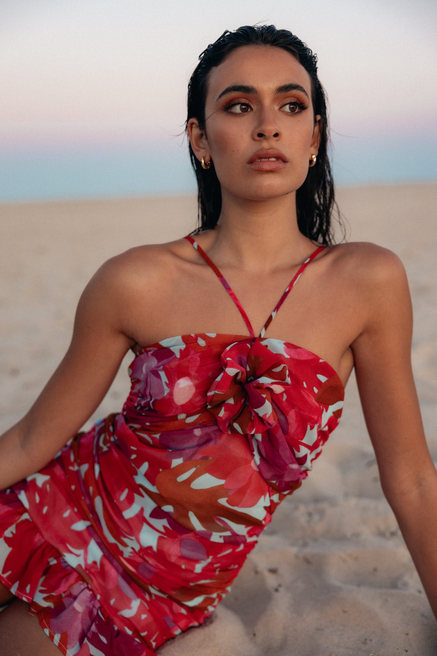 Zuri Rosette Mini Dress - Pink Azalea - Image 2