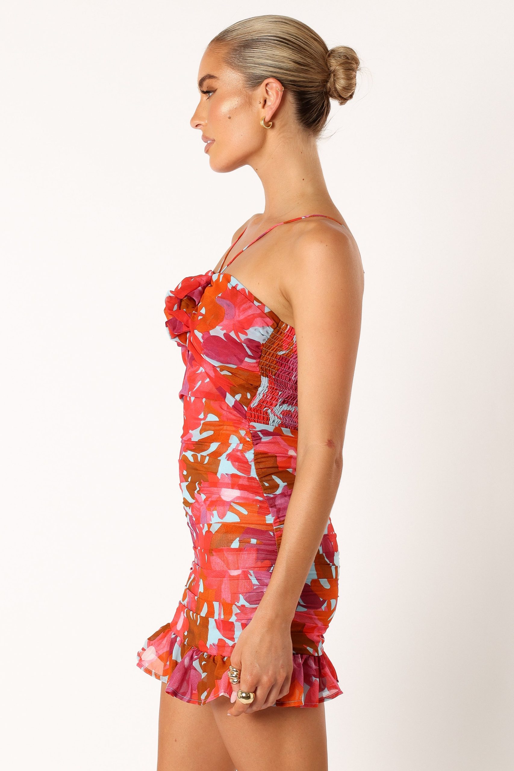 Zuri Rosette Mini Dress - Pink Azalea - Image 4