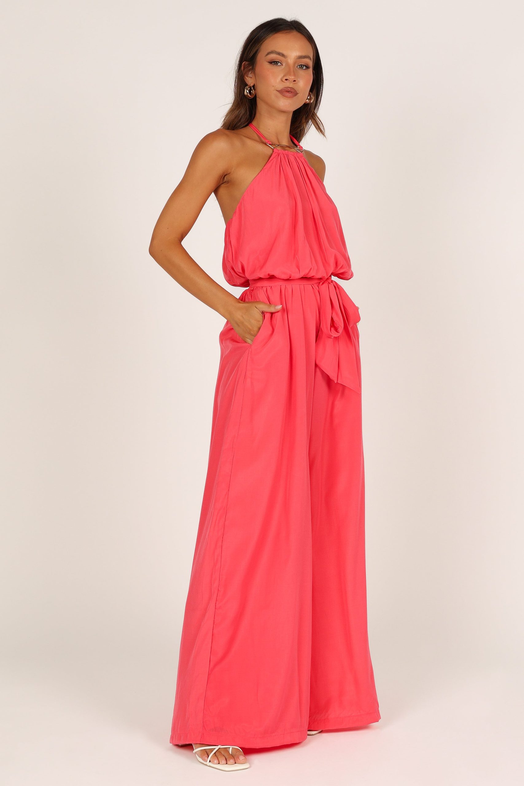 Dionne Halter Jumpsuit - Flamingo - Image 5