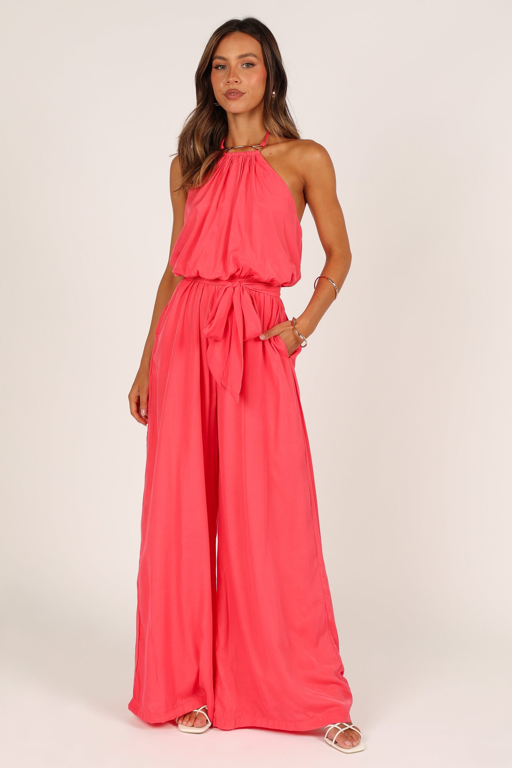 Dionne Halter Jumpsuit - Flamingo - Image 6