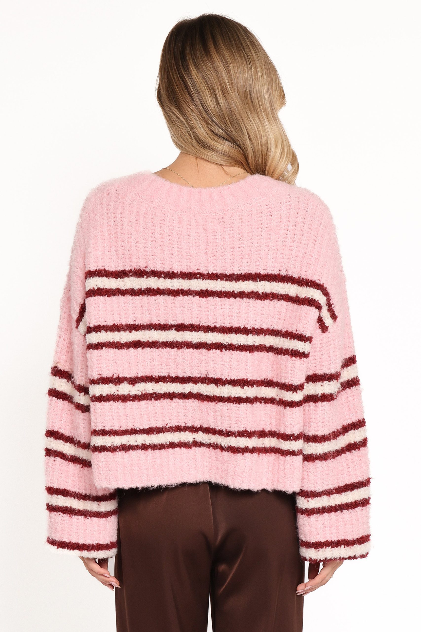 Albertine Cardigan - Pink Stripe - Image 5