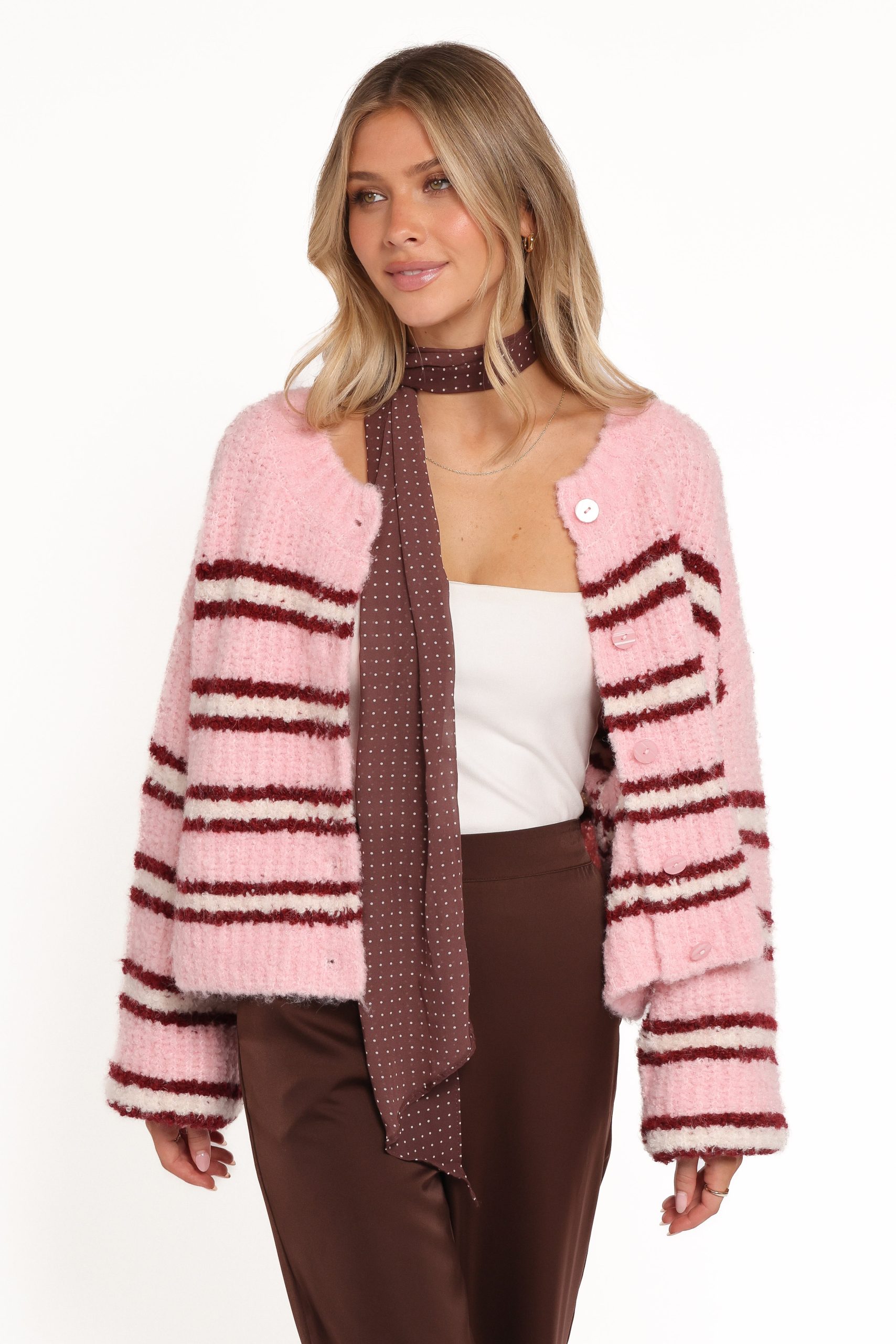 Albertine Cardigan - Pink Stripe - Image 8