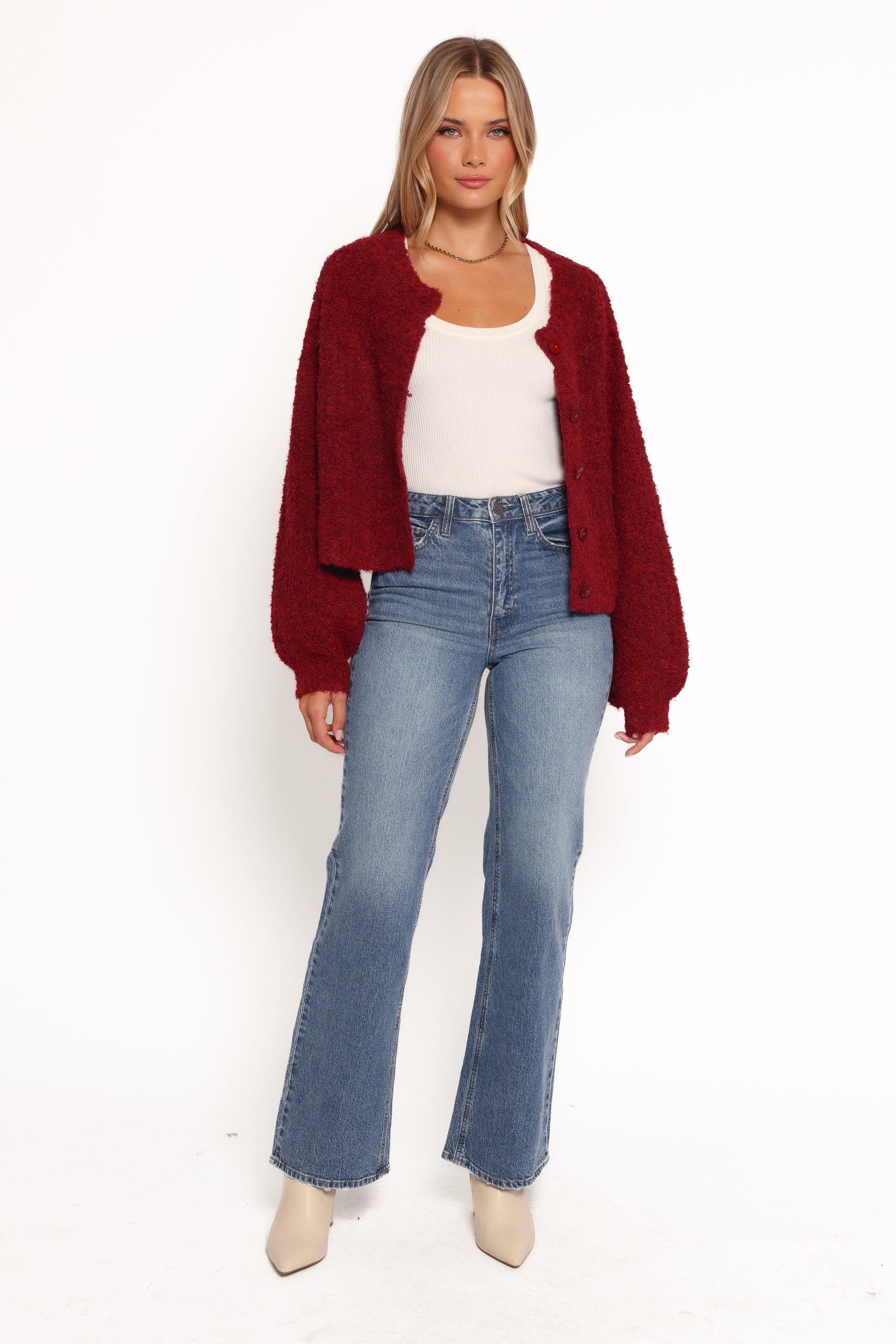 Albertine Cardigan - Wine - Image 8