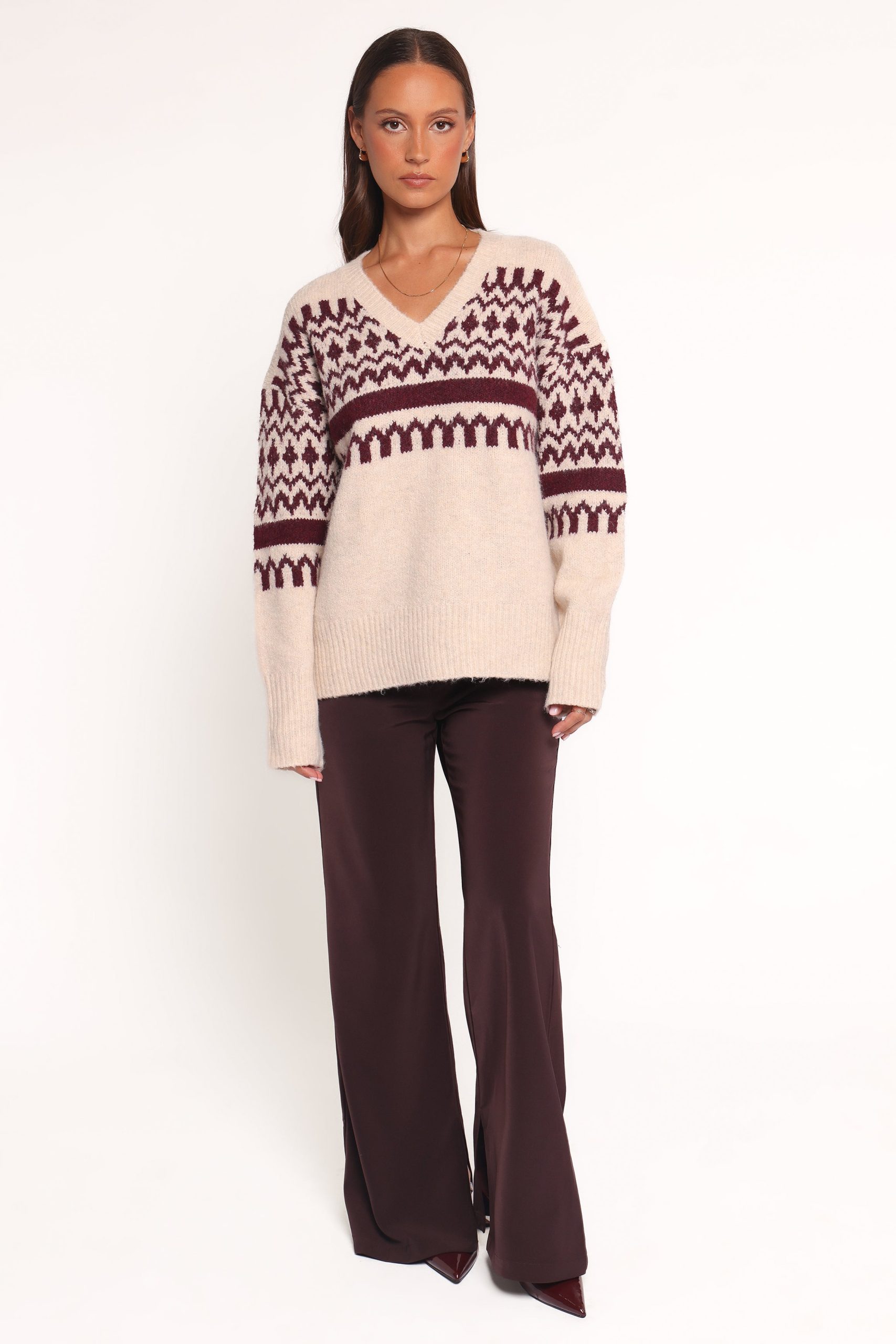 Astrid Sweater - Beige Cherry - Image 6