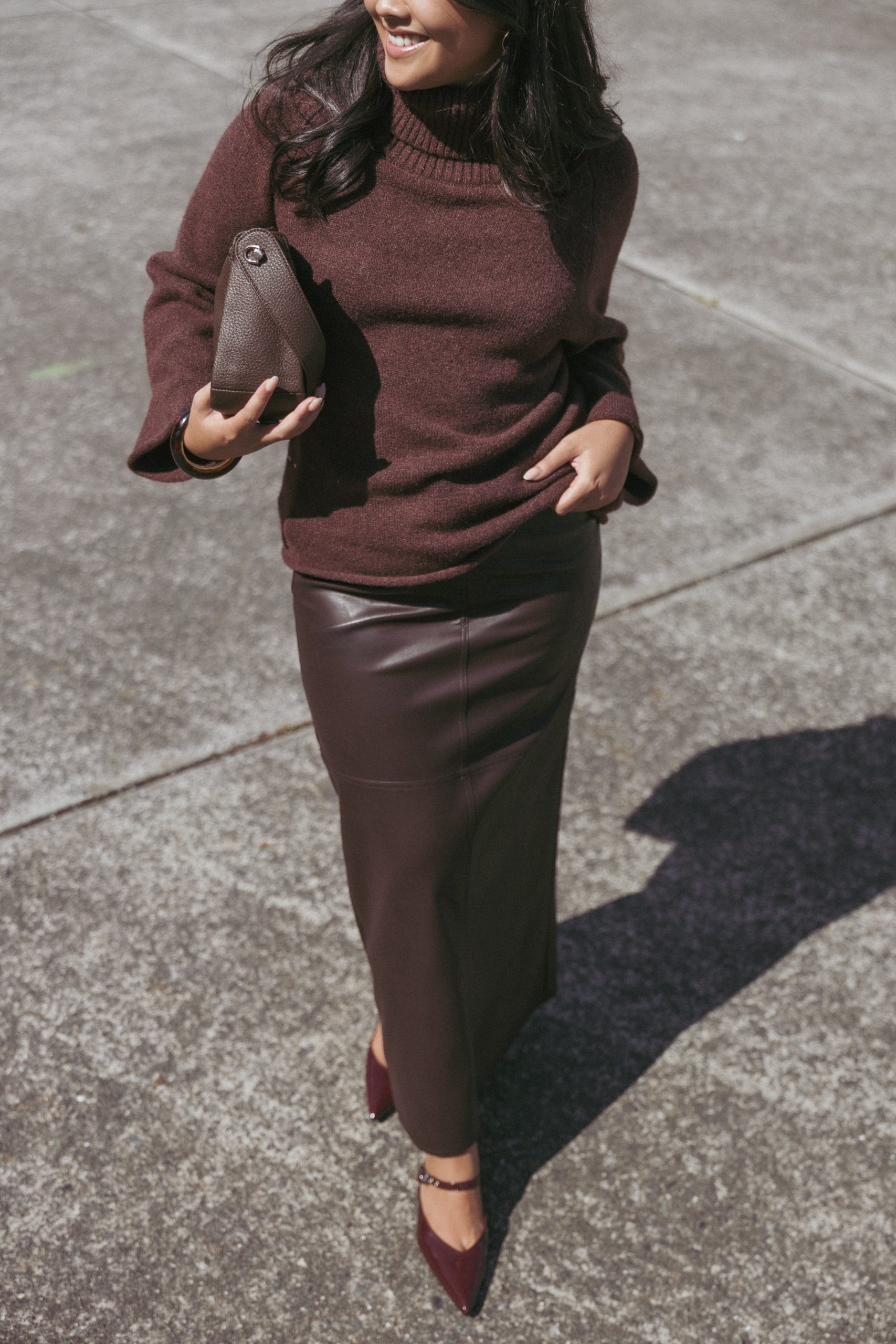 Bindy Cowlneck Knit Sweater - Brown - Image 10