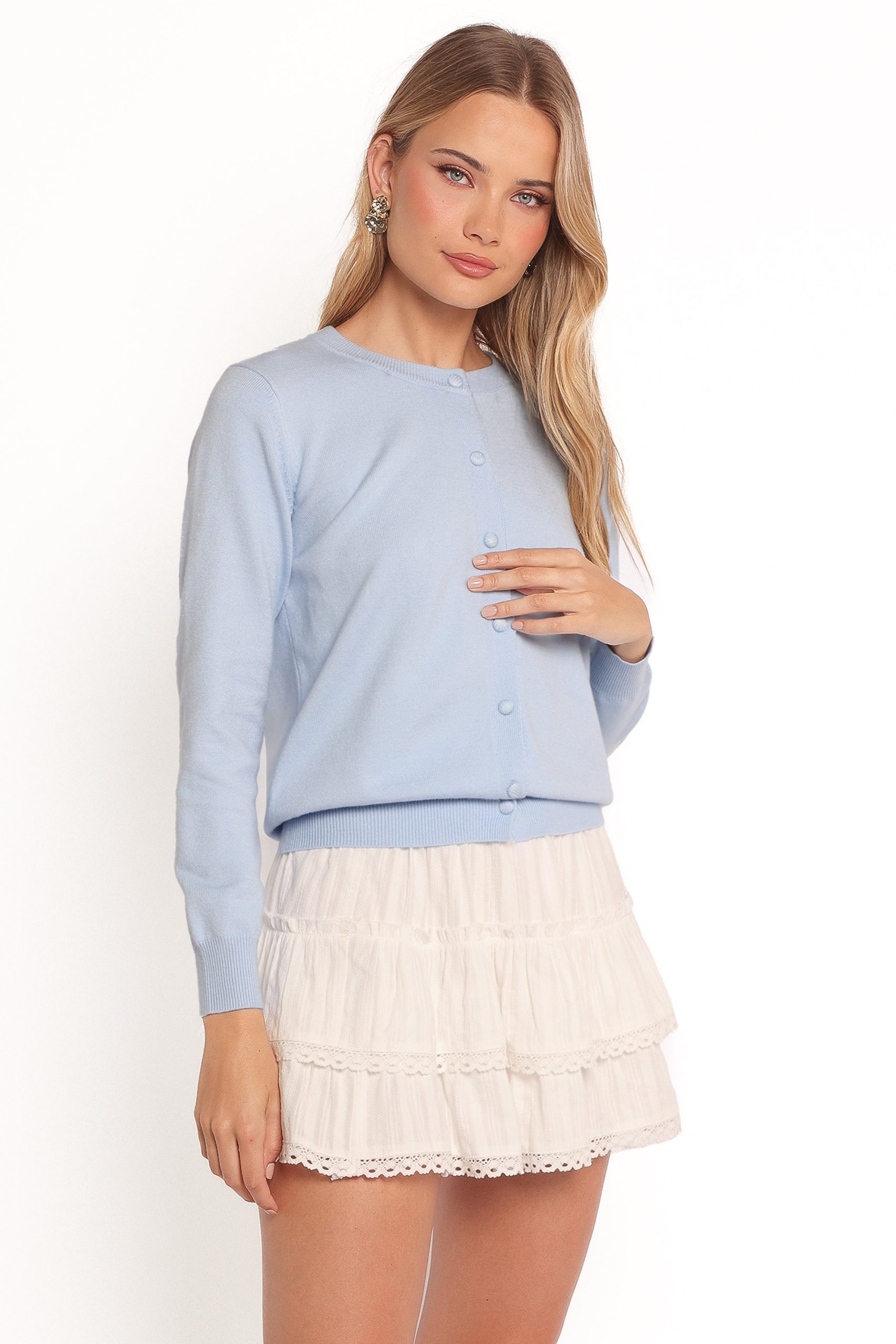 Bliss Cardigan - Pale Blue - Image 6