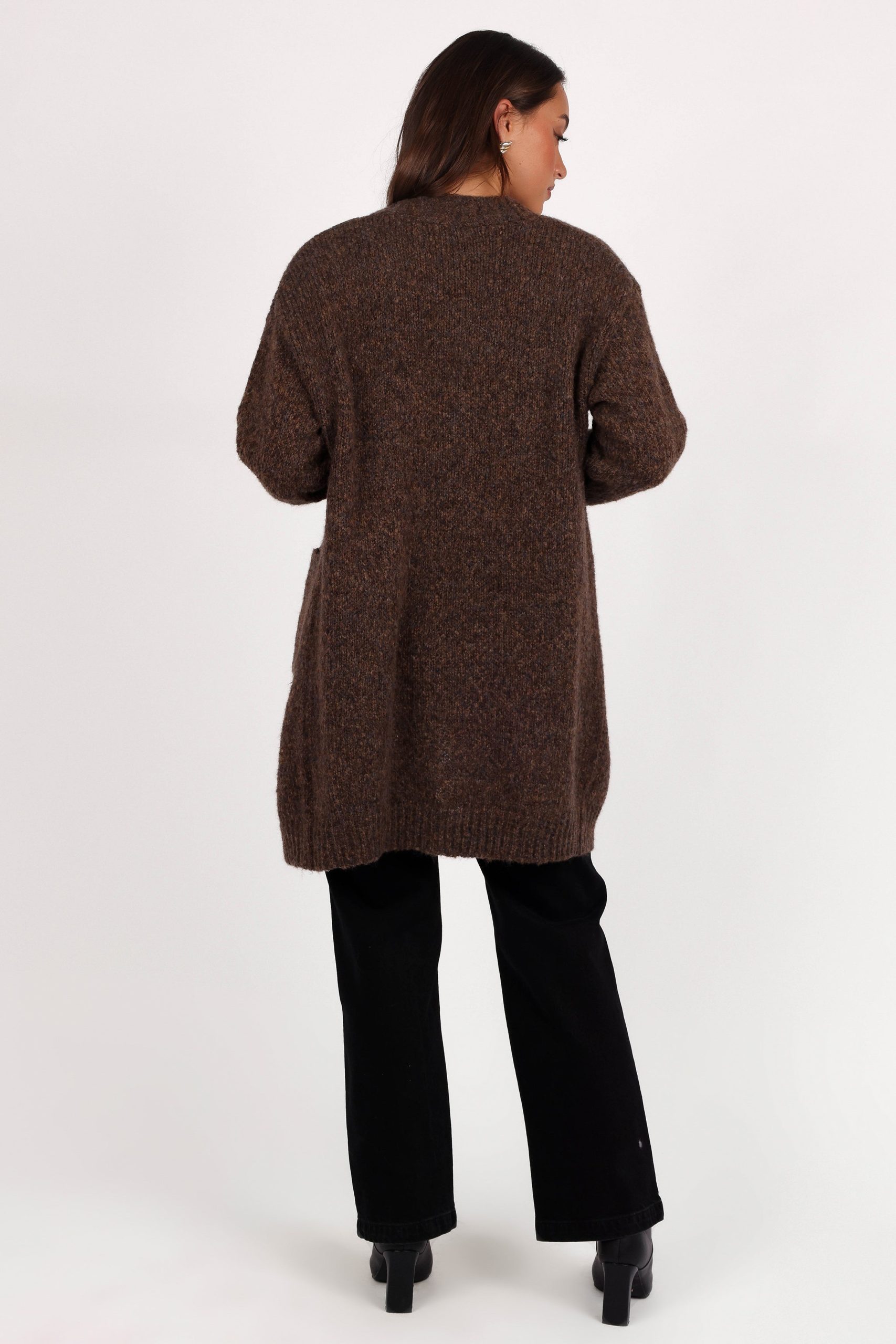 Callan Long Cardigan - Brown - Image 4