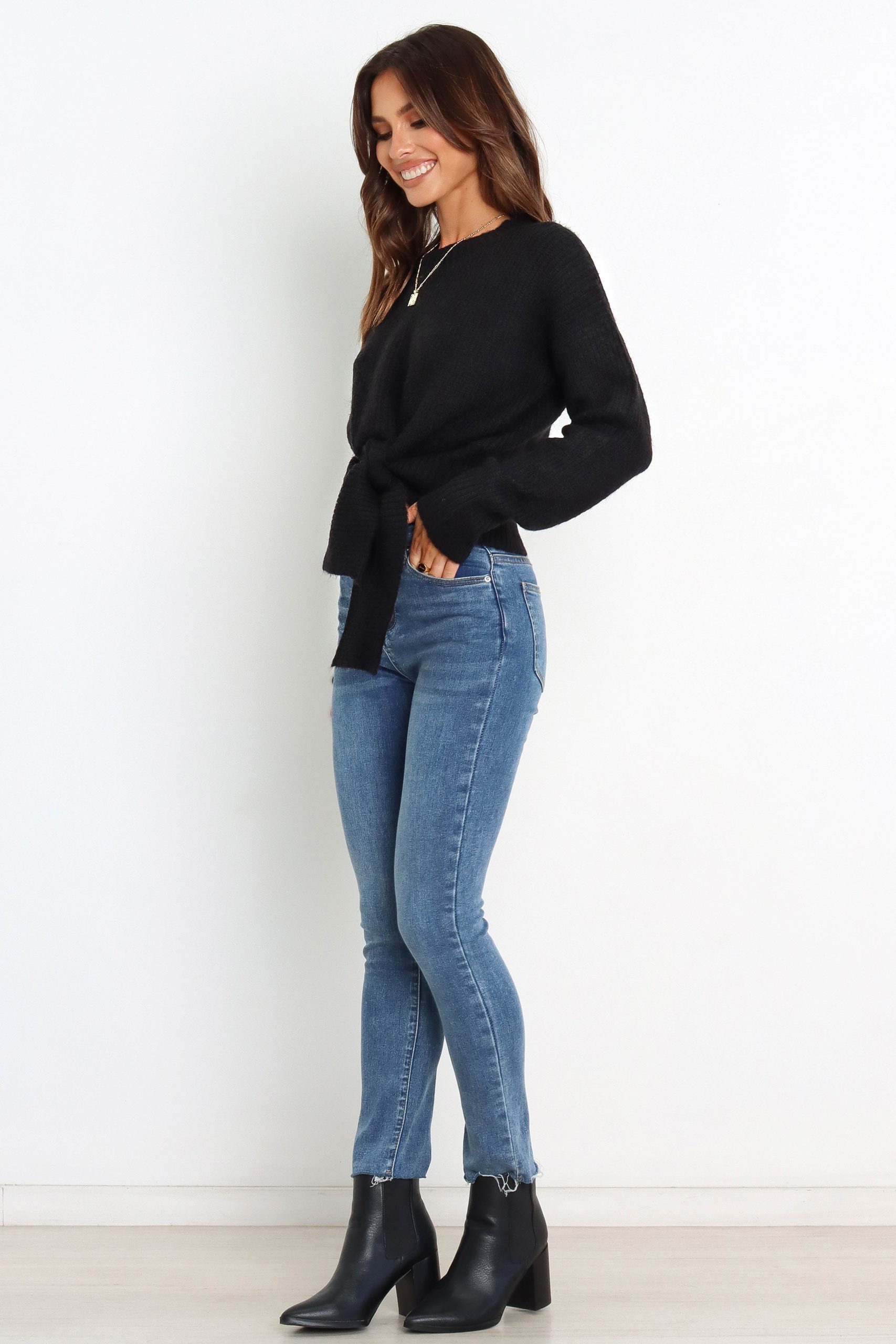 Captivate Knit Sweater - Black - Image 6
