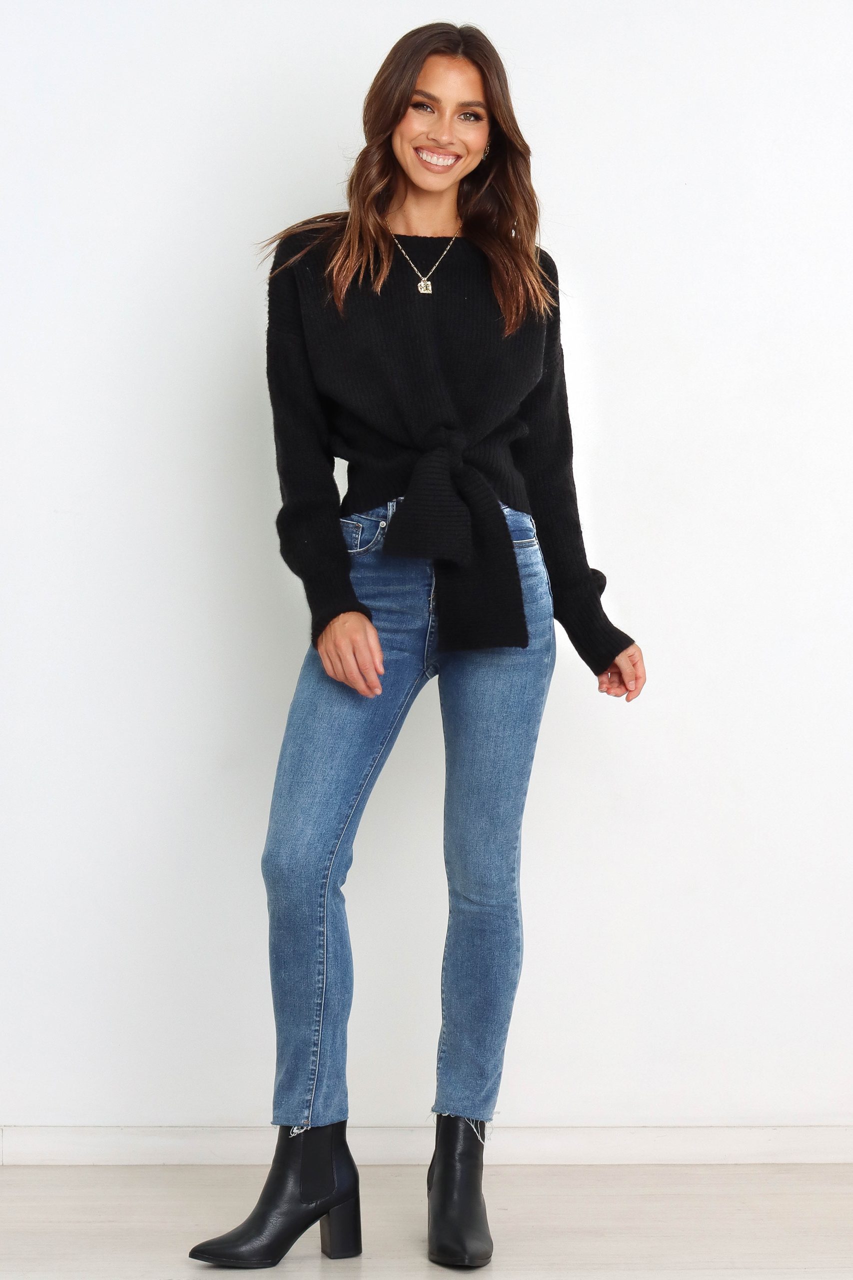 Captivate Knit Sweater - Black - Image 3