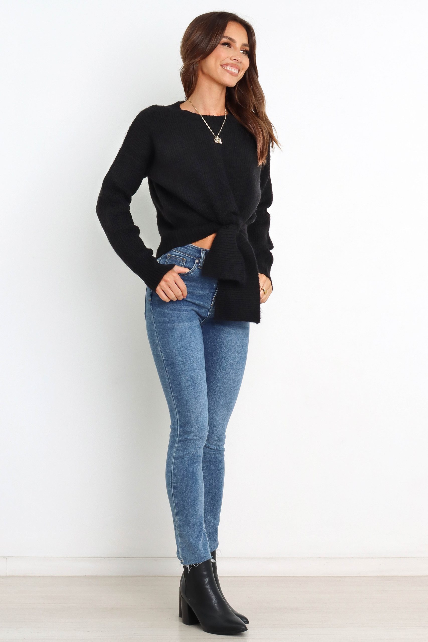 Captivate Knit Sweater - Black - Image 2