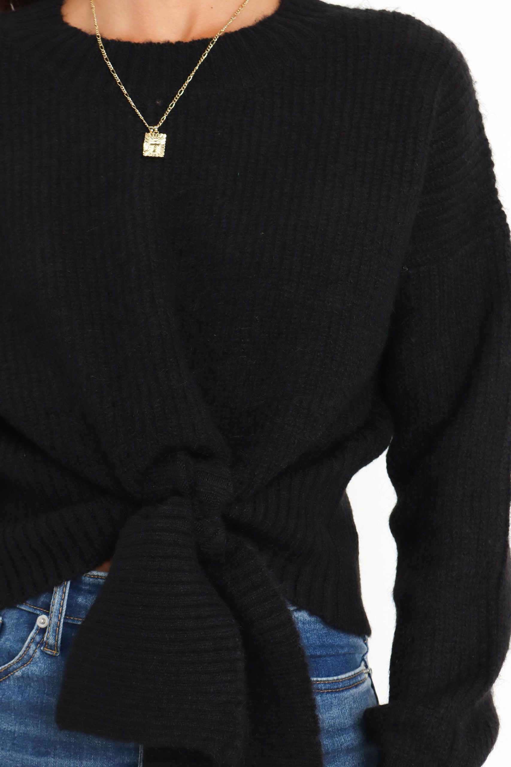 Captivate Knit Sweater - Black - Image 4