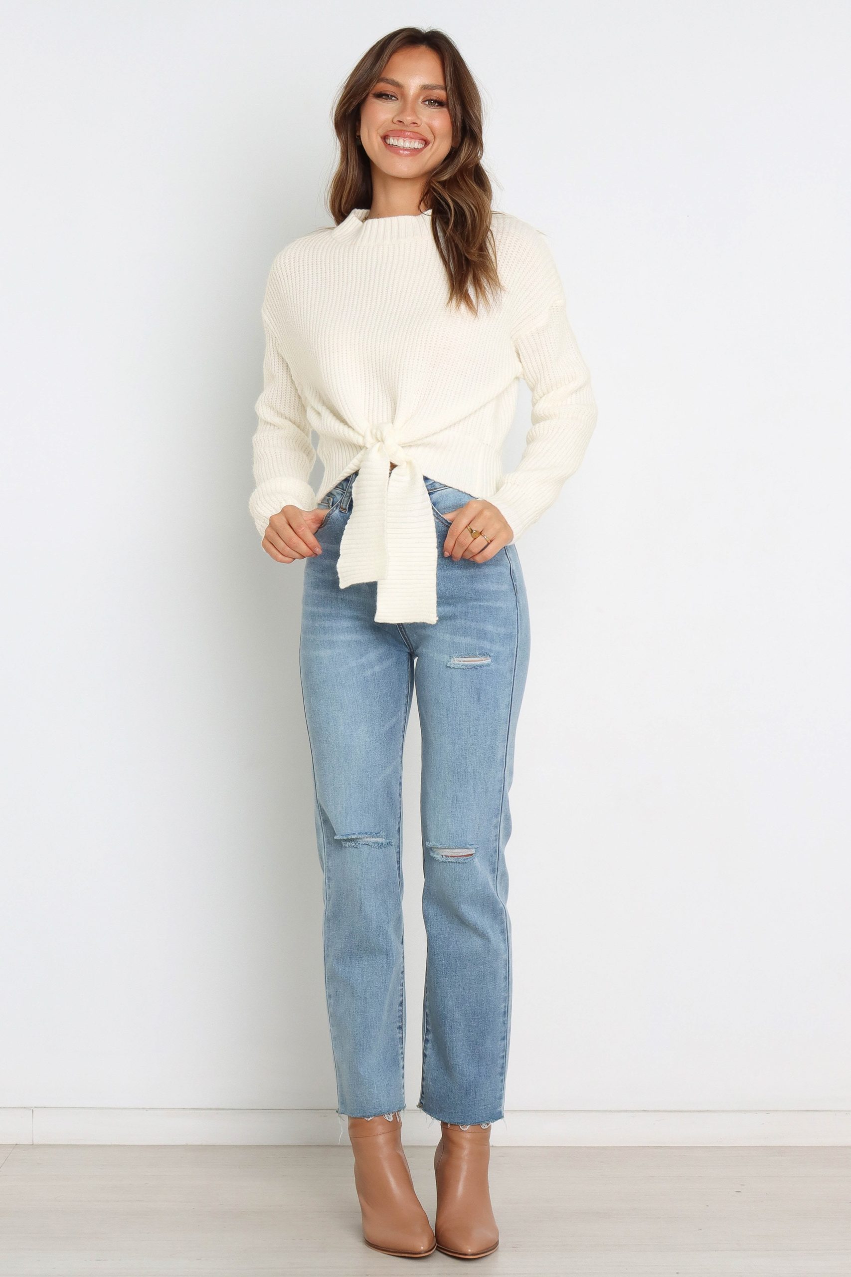 Captivate Knit Sweater - Cream - Image 9