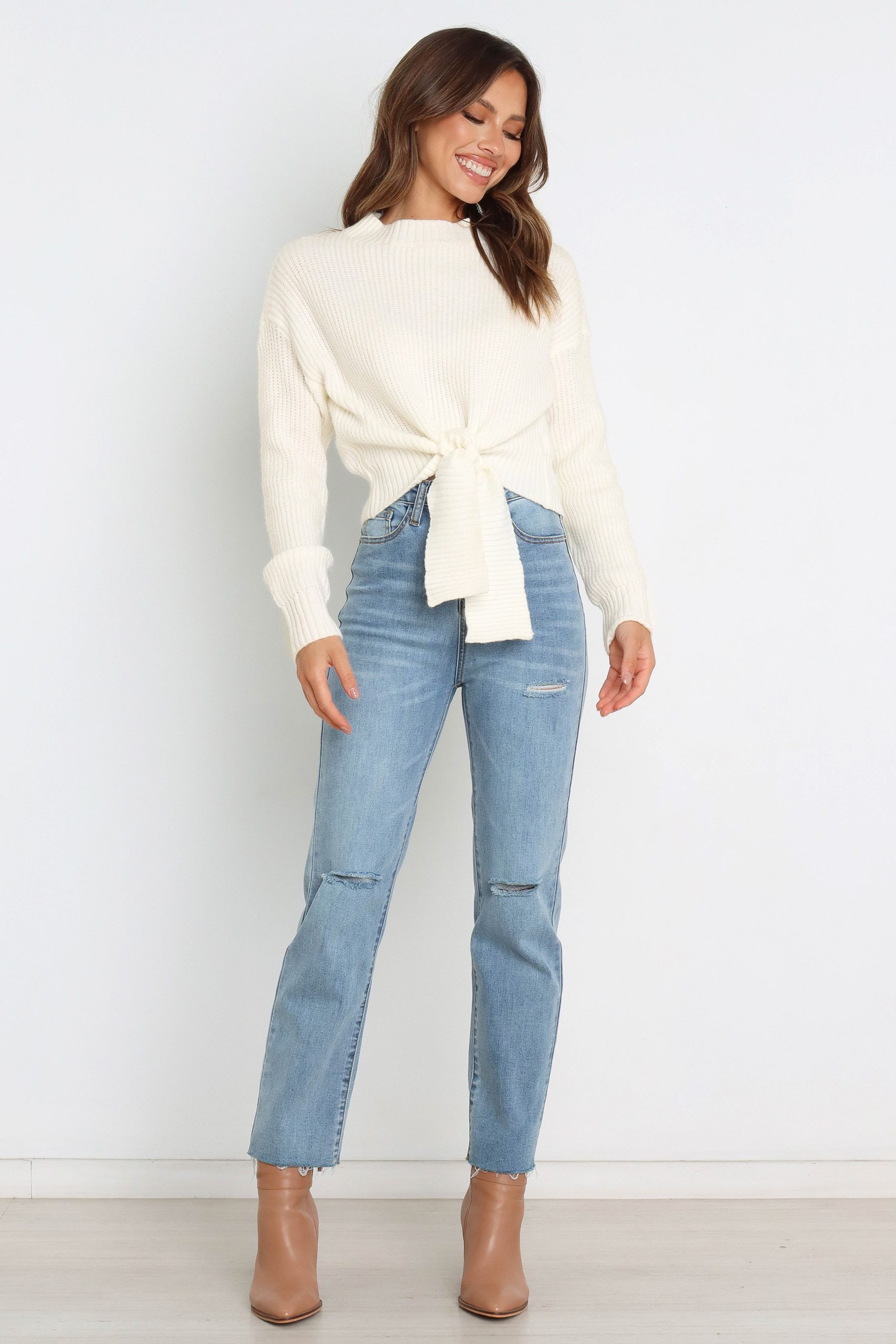 Captivate Knit Sweater - Cream - Image 4