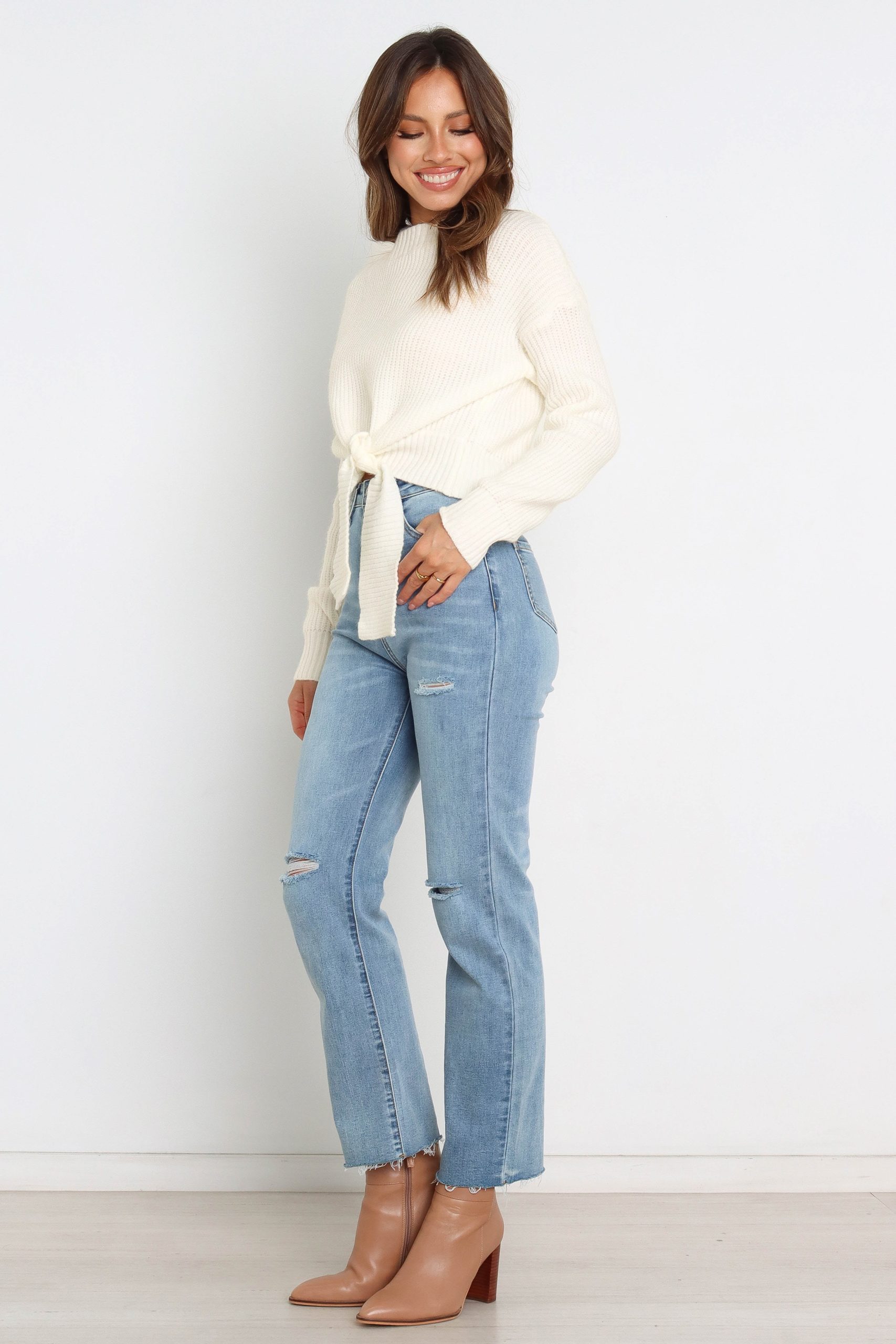 Captivate Knit Sweater - Cream - Image 8