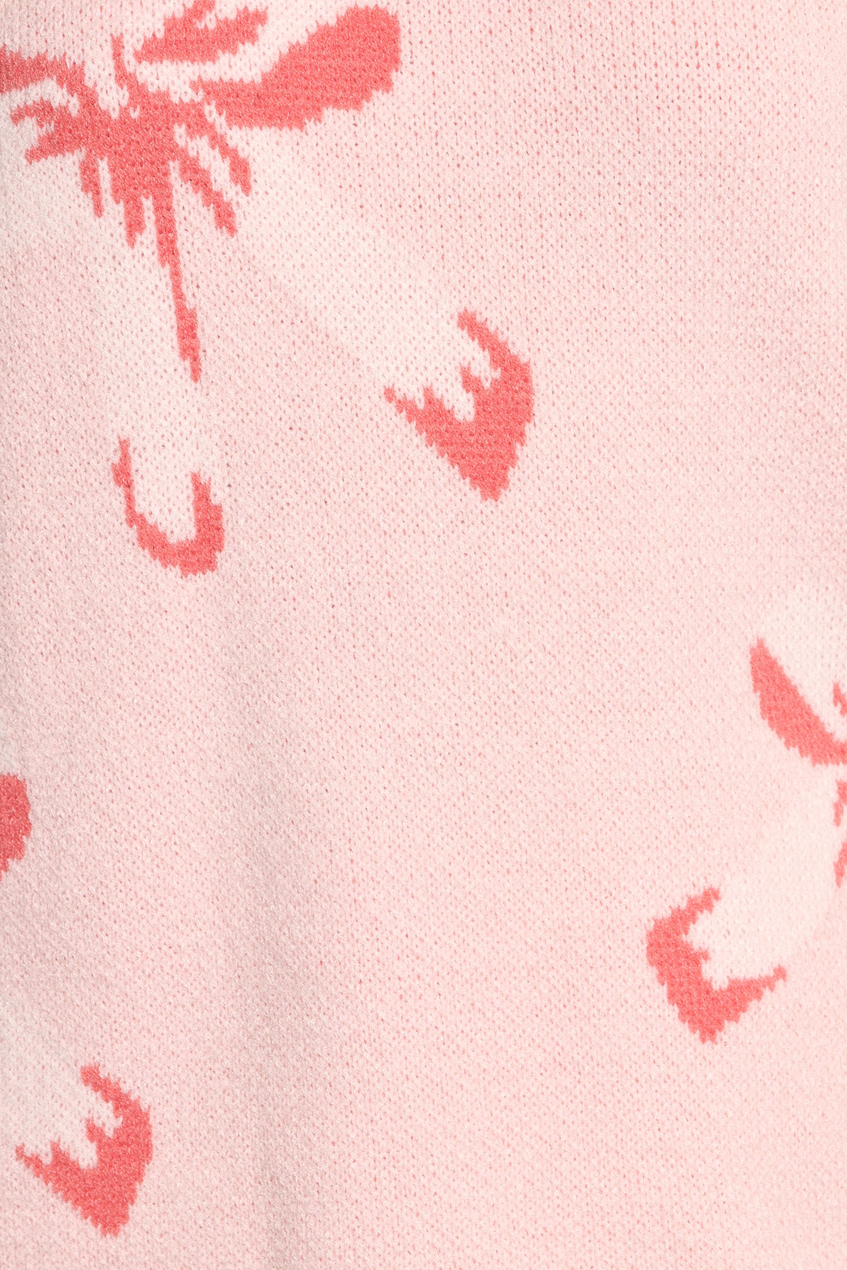 Carrington Bow Print Knit Sweater - Pink - Image 5