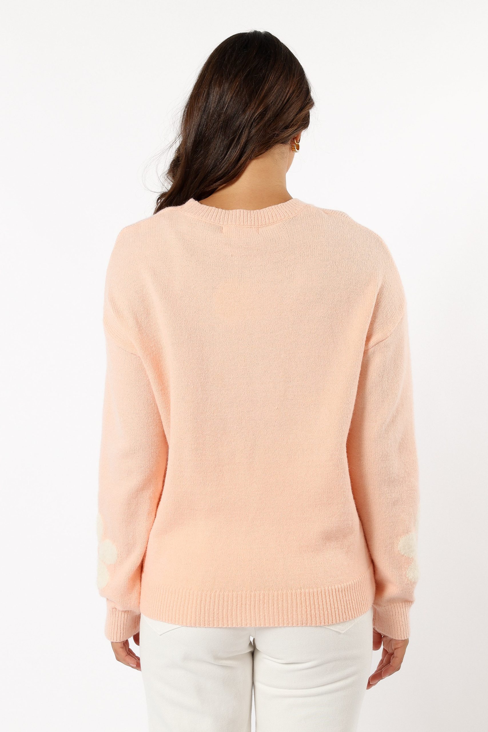 Charlie Flower Knit Sweater - Pink - Image 6