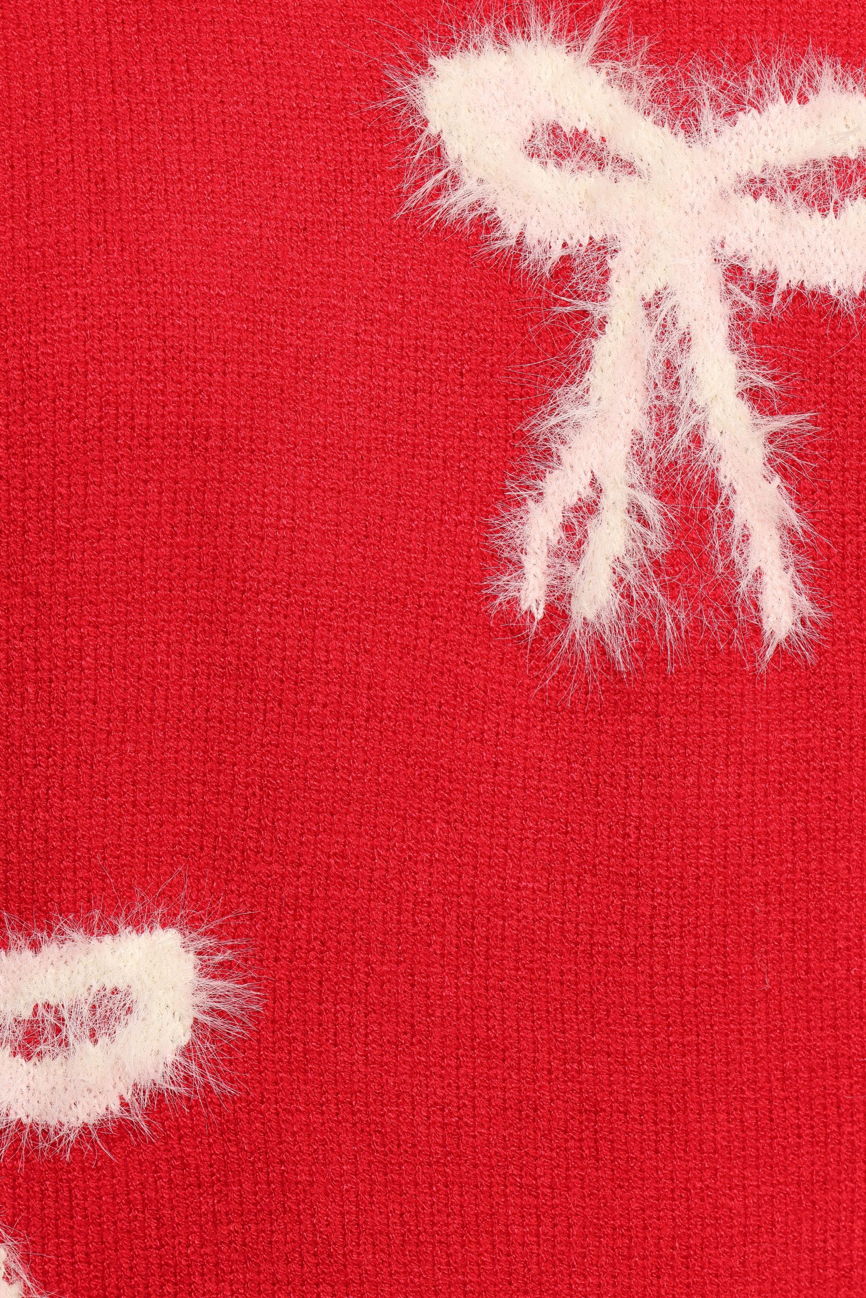 Cherish Ruffle Sleeve Bow Knit Sweater - Red - Image 9