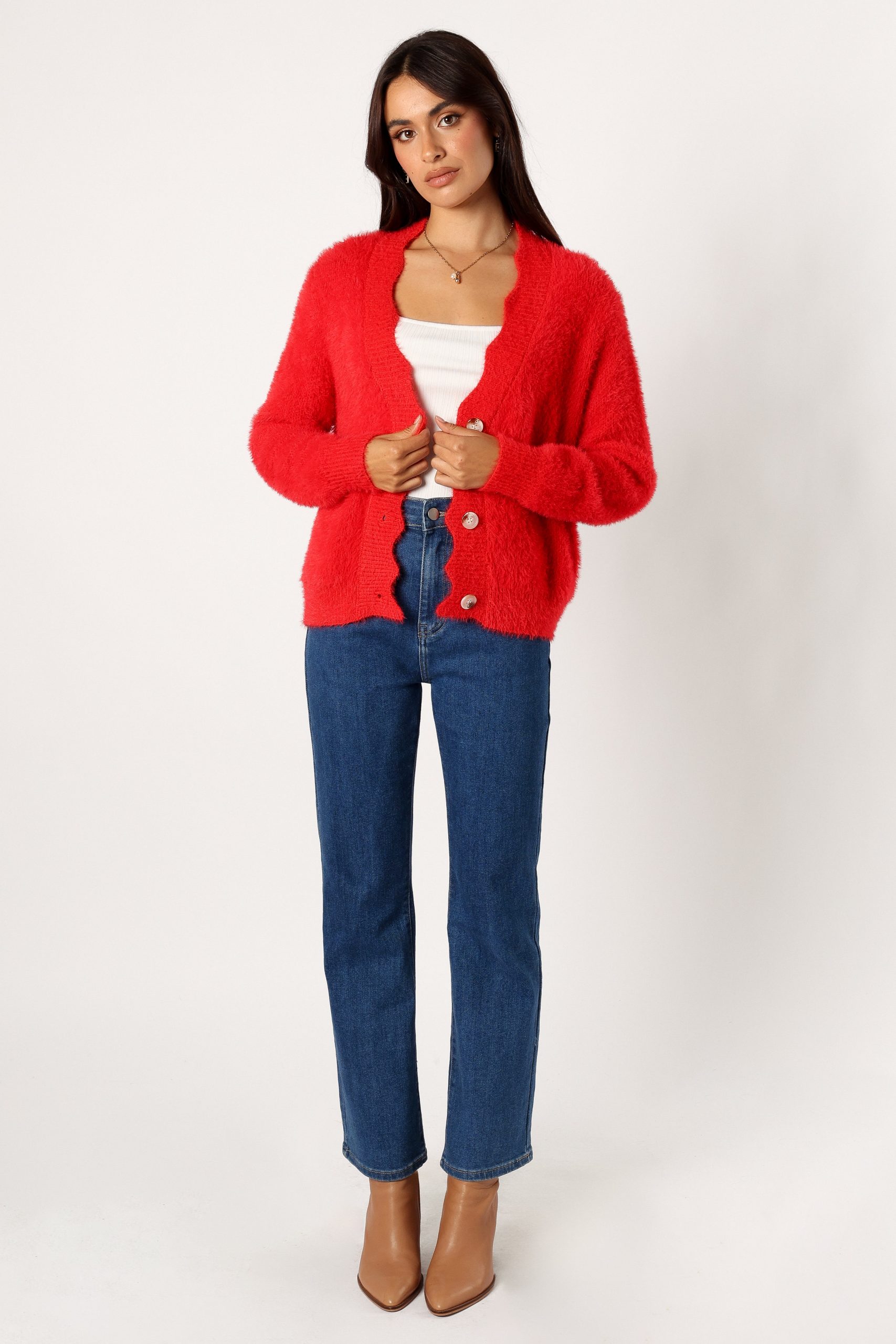 Clara Cardigan - Red - Image 6