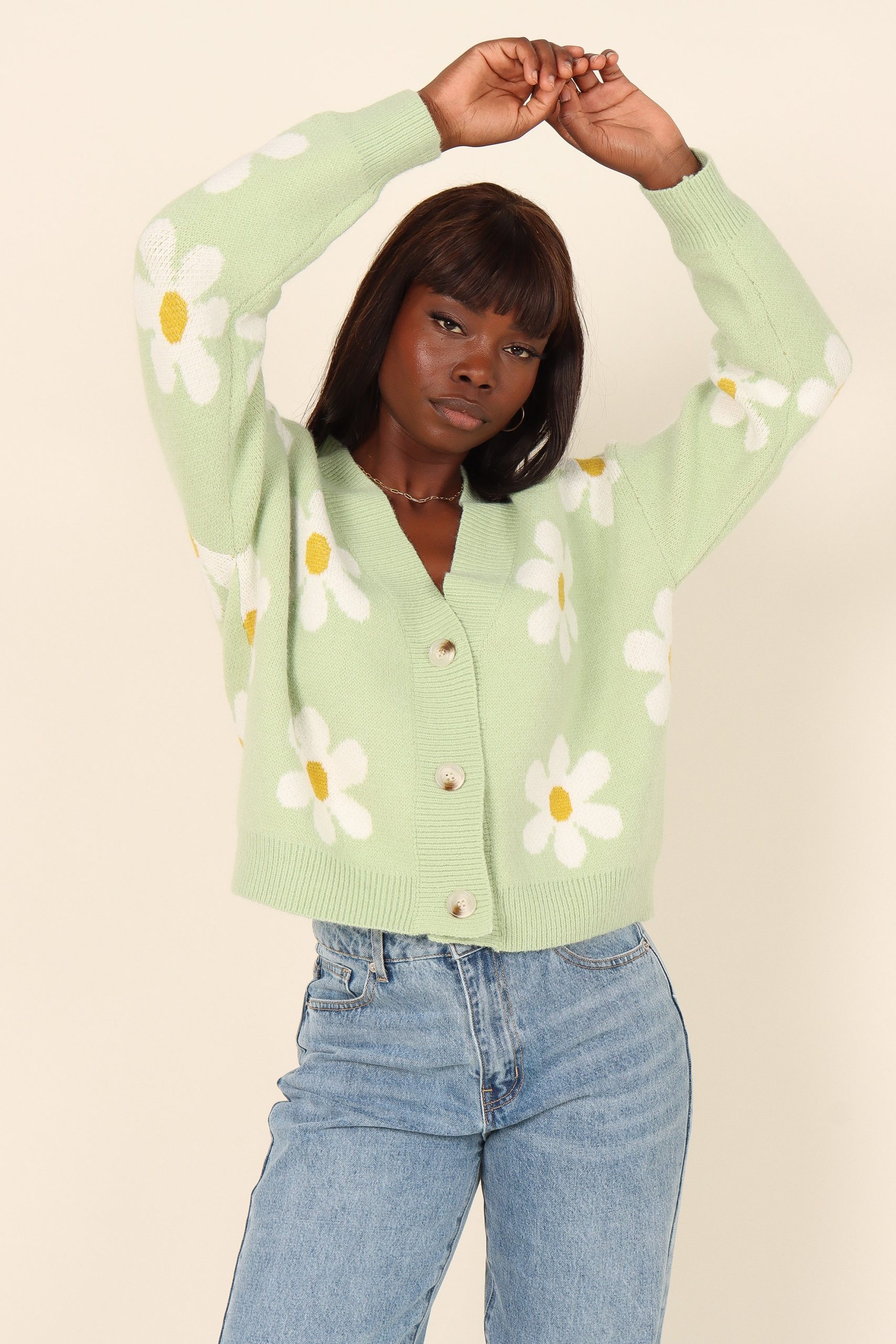Daisy Cardigan - Green - Image 2