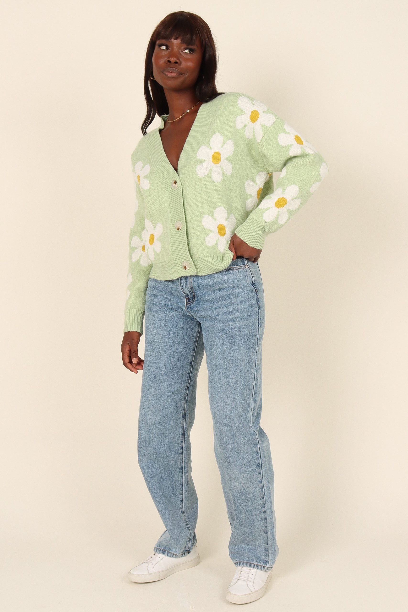 Daisy Cardigan - Green - Image 6