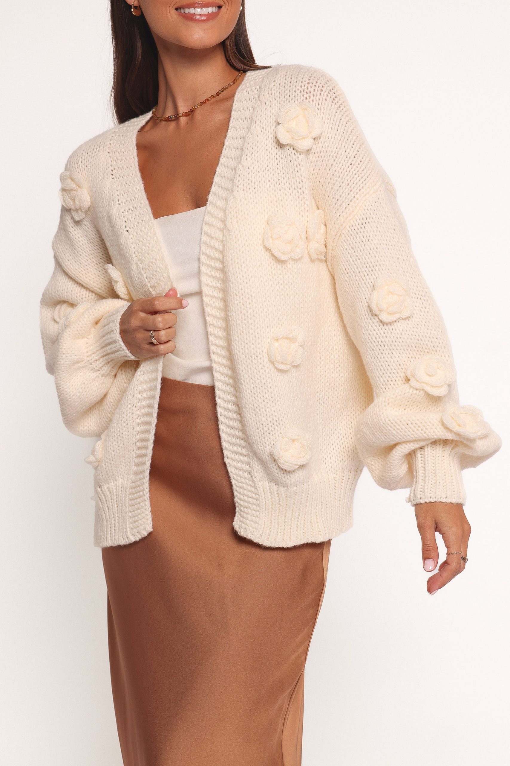Doralee Rose Cardigan - Cream - Image 2