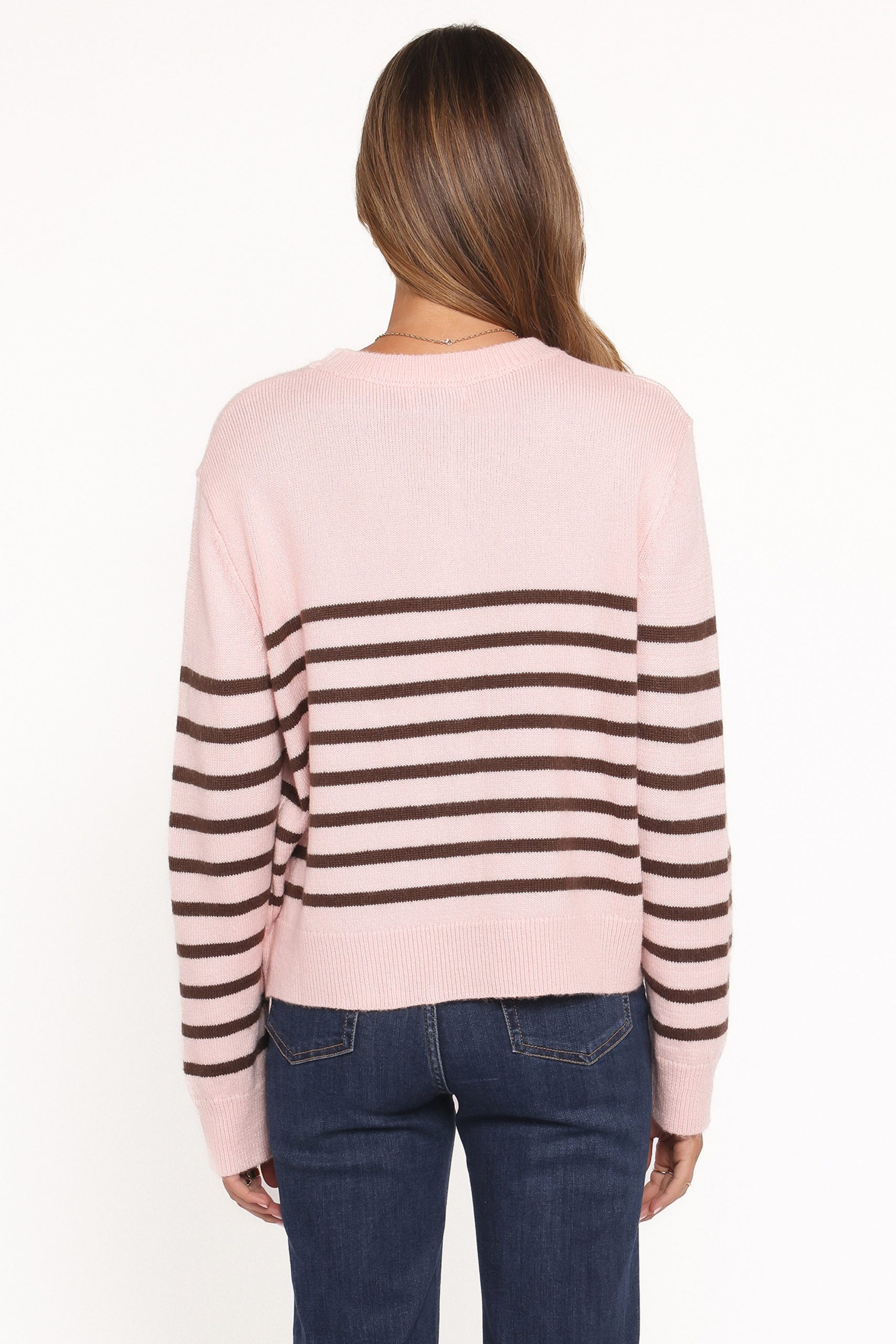 Eleanora Striped Knit Pullover Sweater - Pink - Image 5
