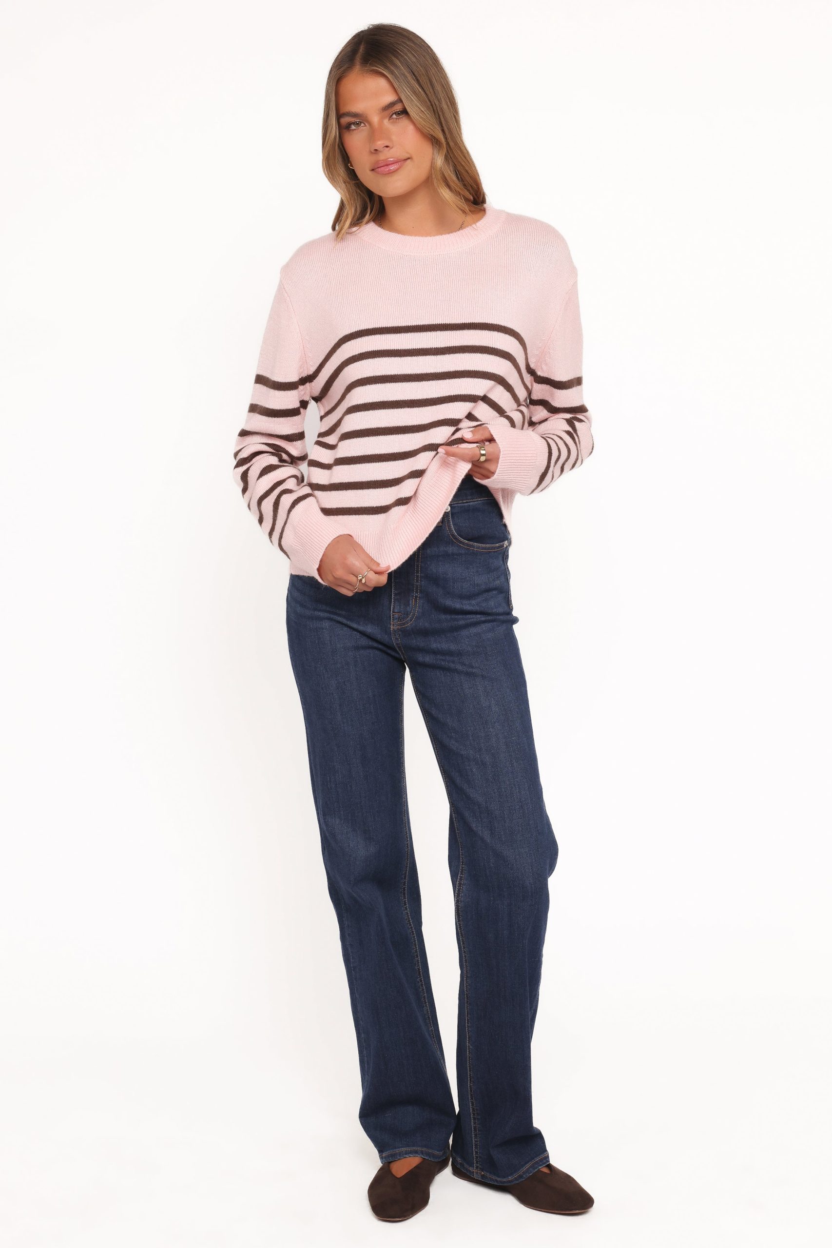 Eleanora Striped Knit Pullover Sweater - Pink - Image 6