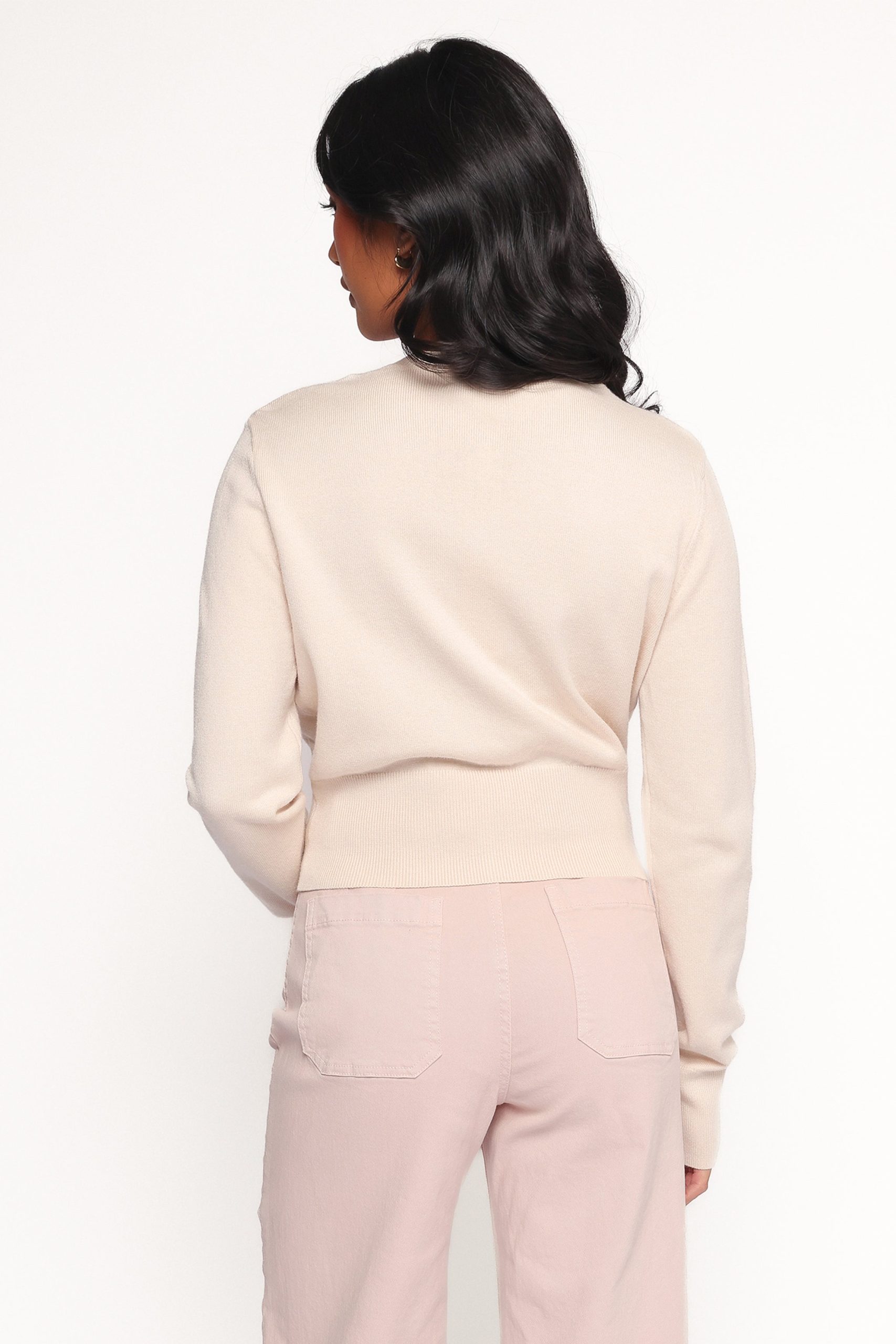 Elita Fitted Cardigan - Cream - Image 4