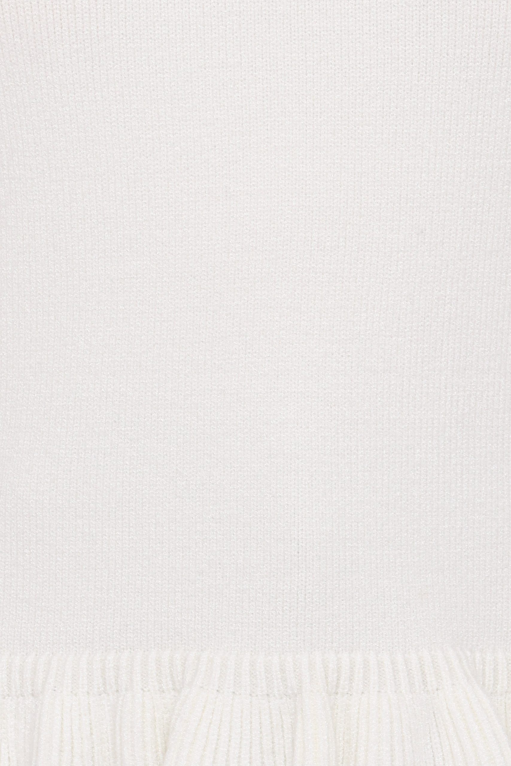 Emilie Short Sleeve Ruffle Crew Sweater - Cream - Image 7