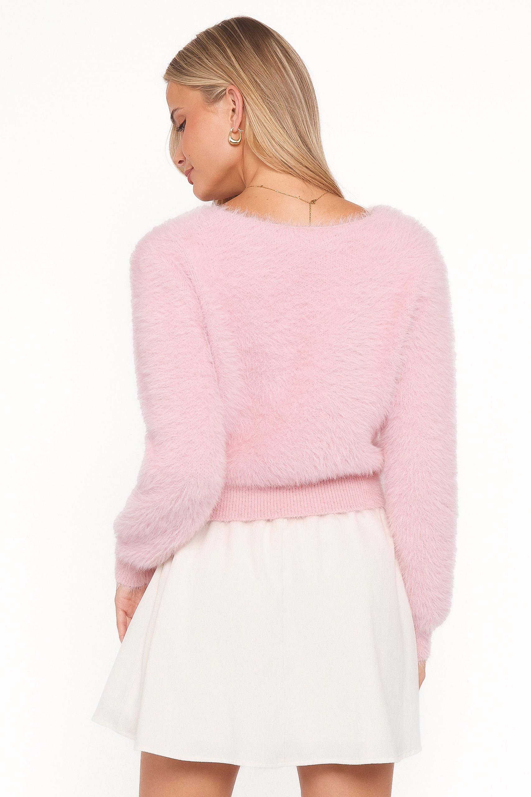 Evelin Cropped Cardigan - Pink - Image 4
