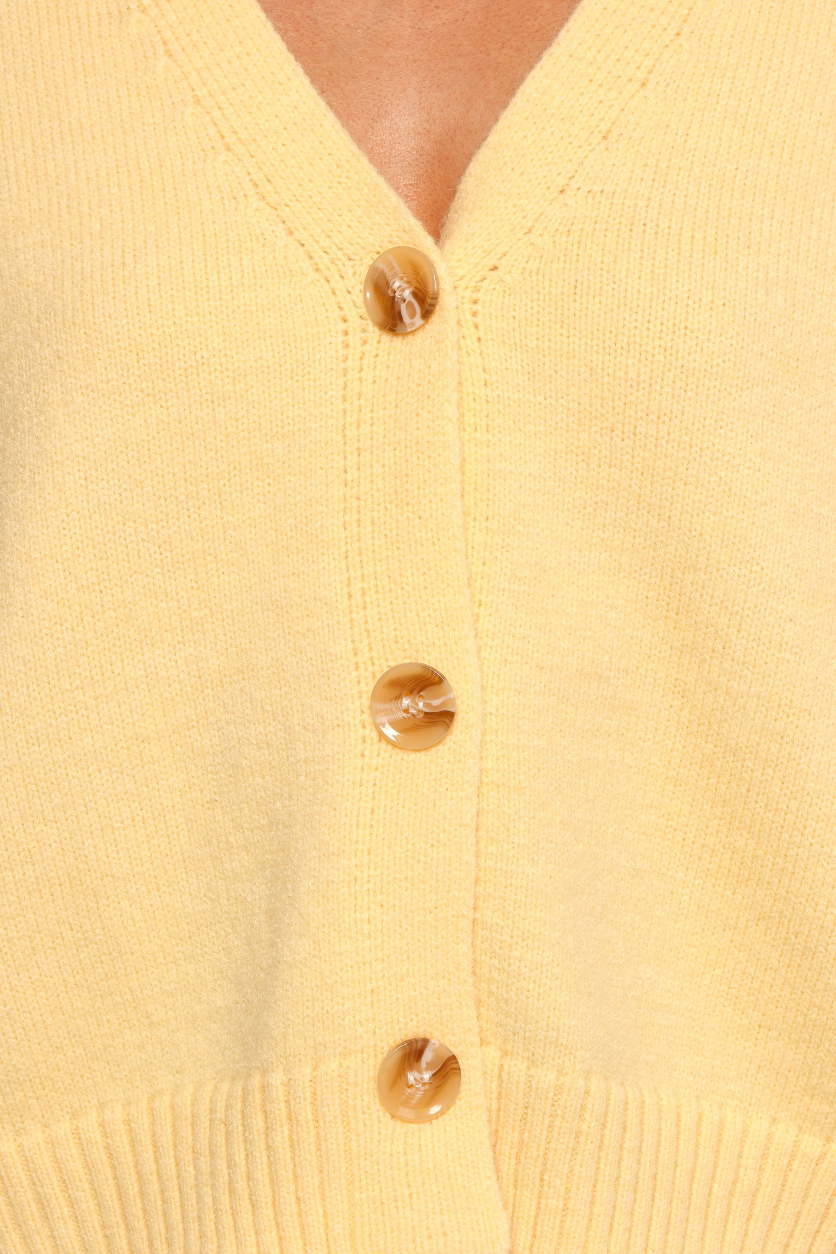 Isabel Button Front Cardigan - Yellow - Image 7