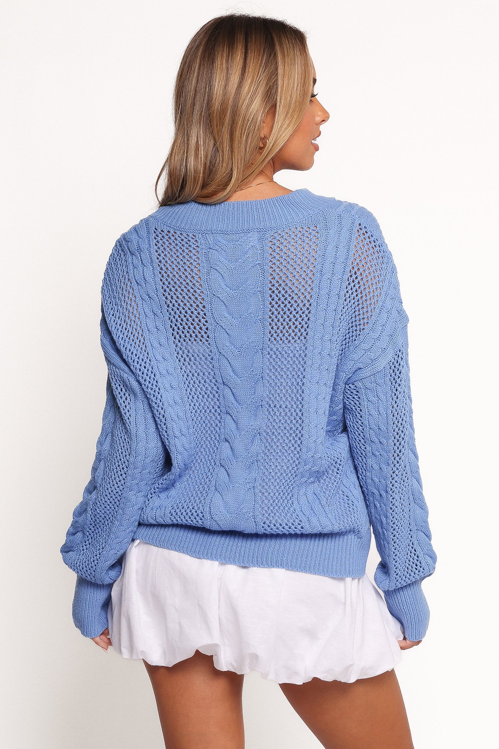 Janie Knit Sweater - Blue - Image 5