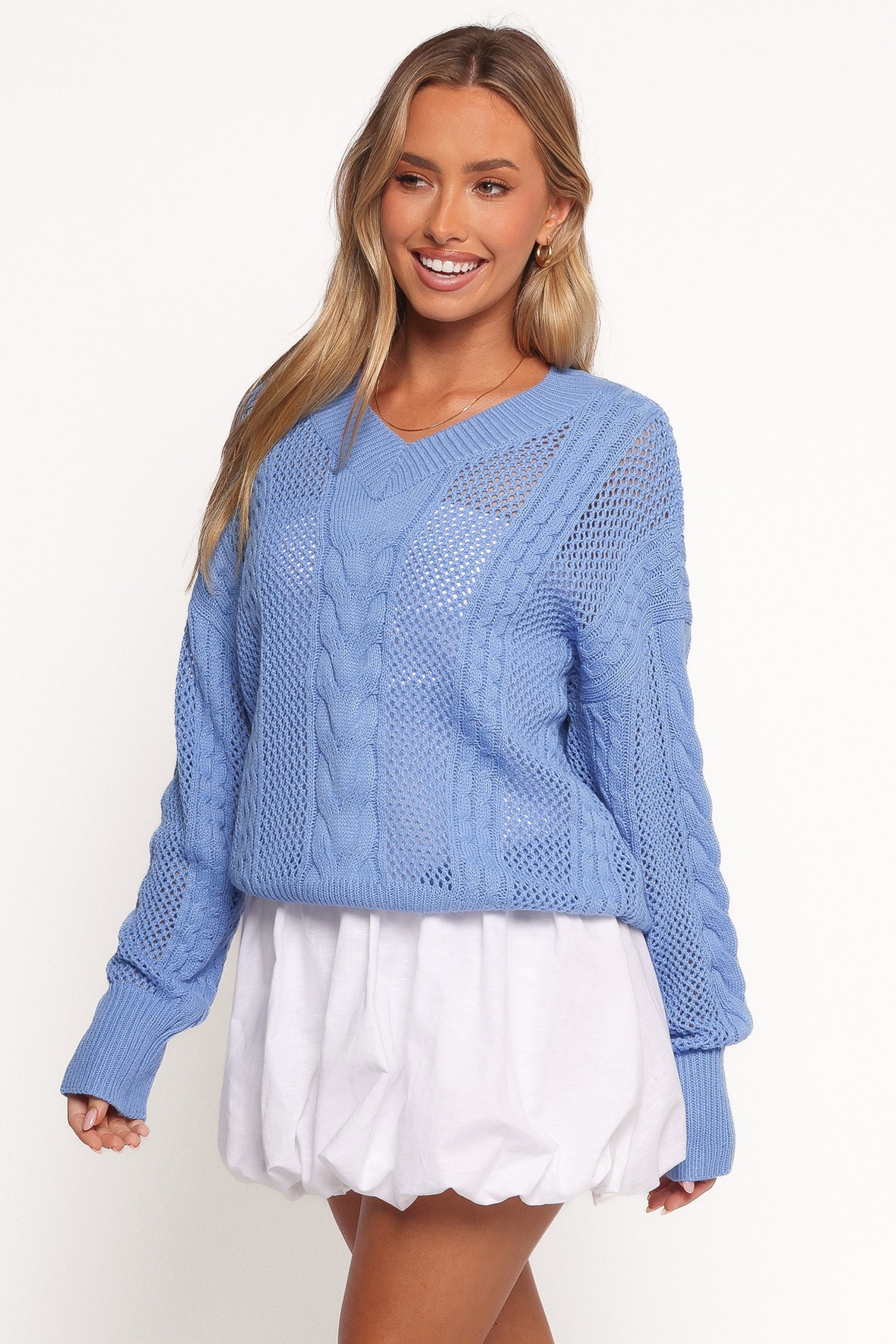 Janie Knit Sweater - Blue - Image 4