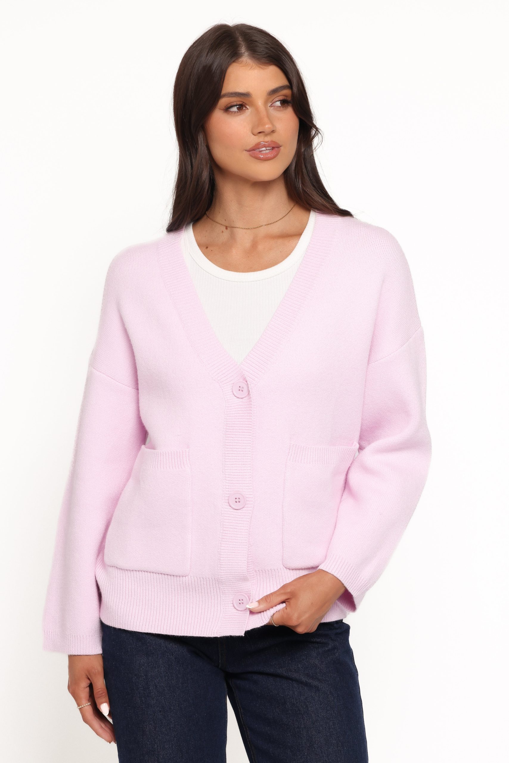 Jayden Cardigan - Pale Pink - Image 2
