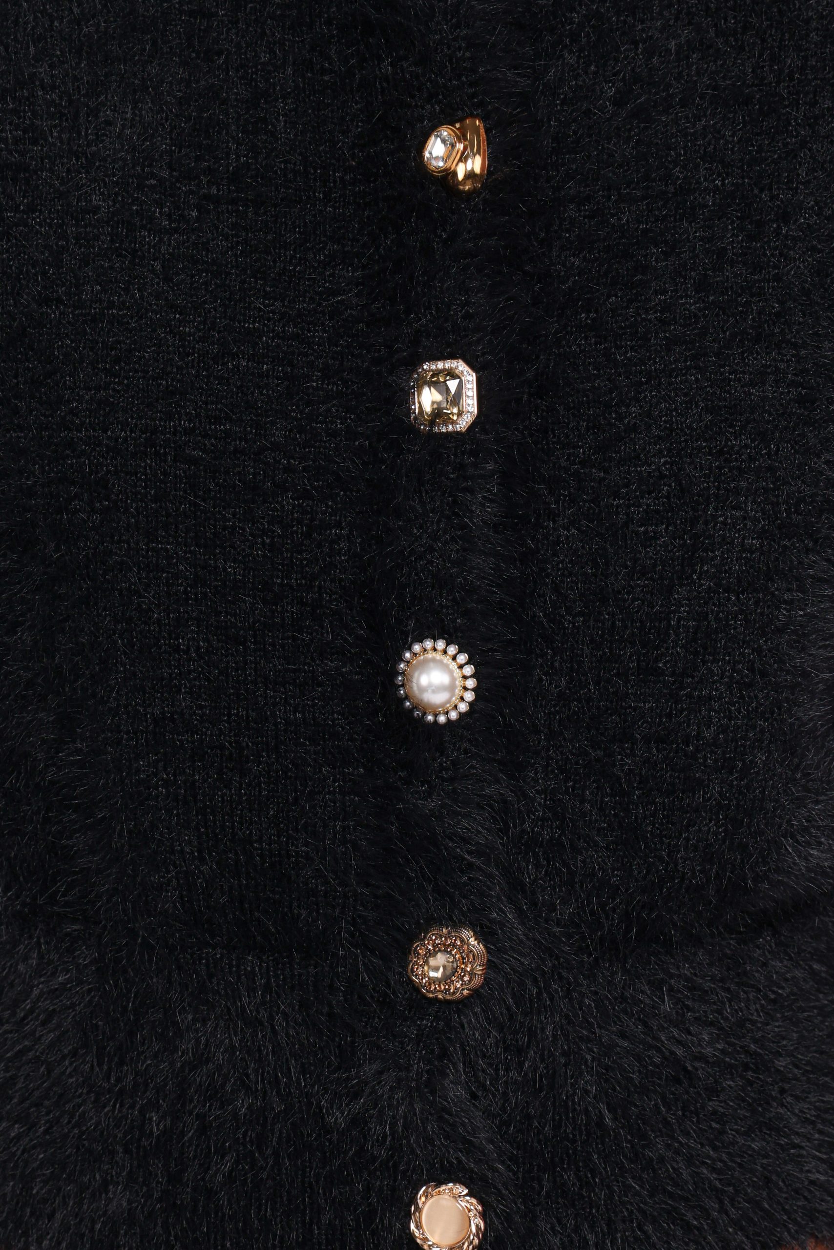 Jintie Vintage Button Cardigan - Black - Image 6