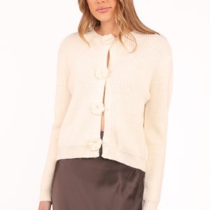 Jones Rosette Cardigan - Cream