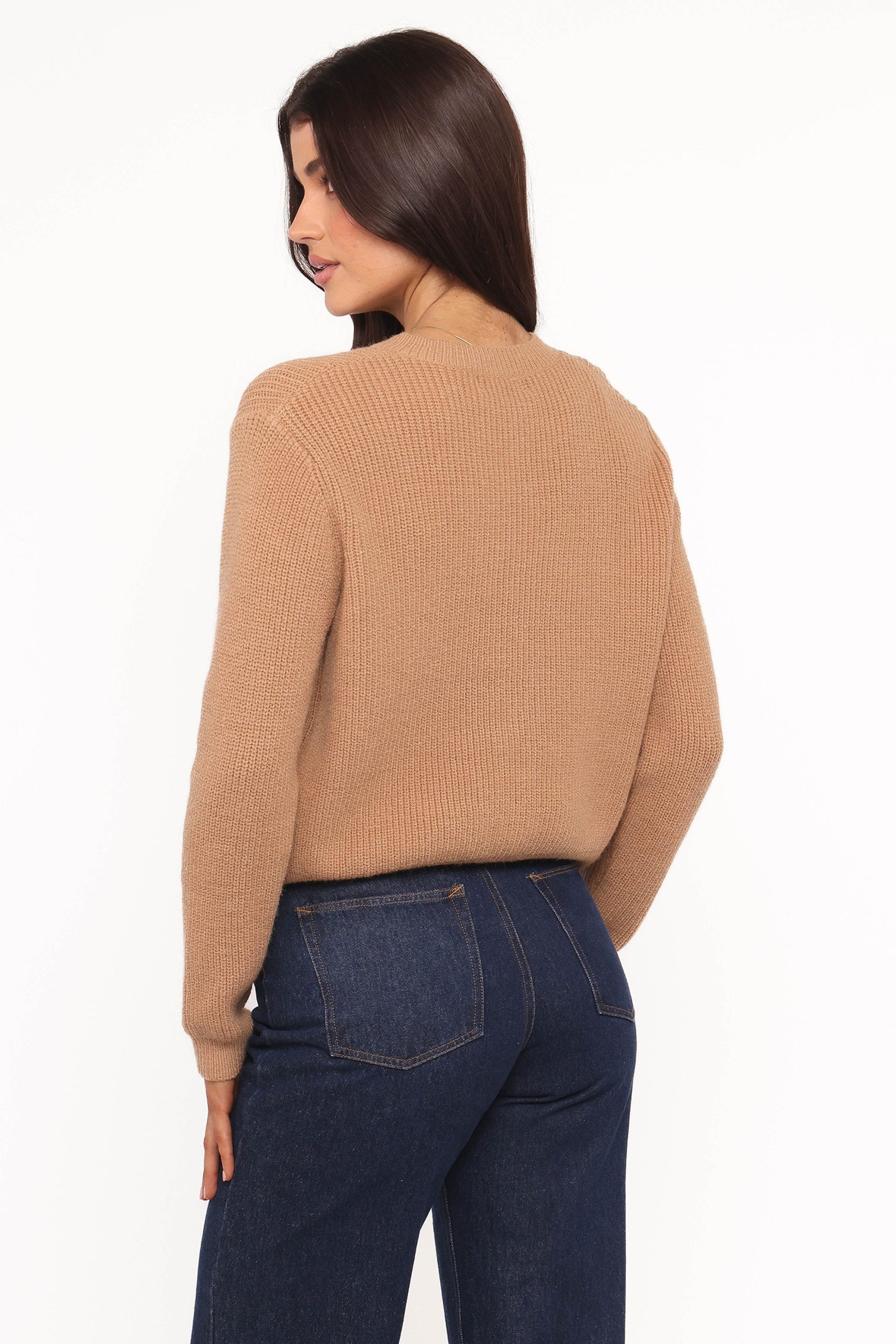 Jones Rosette Cardigan - Mocha - Image 4