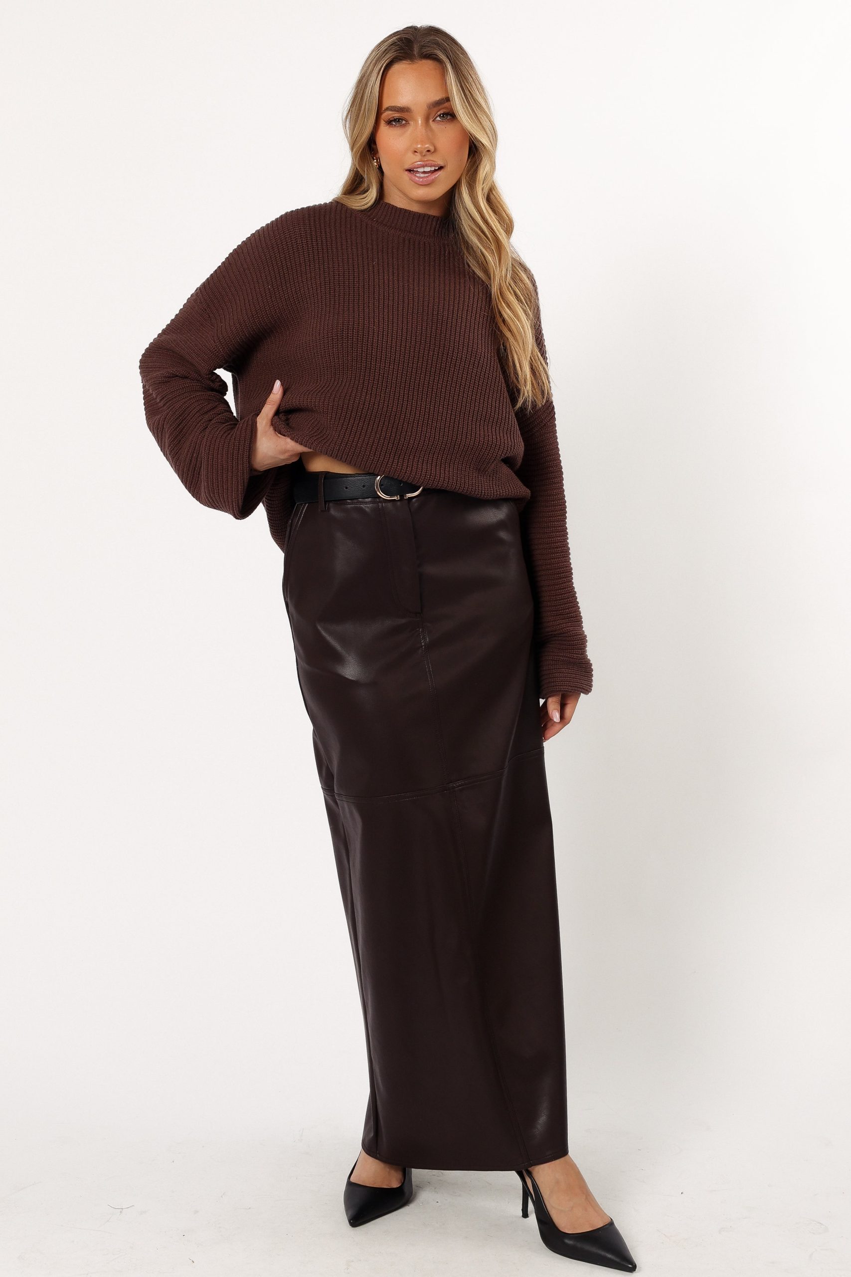Katty Knit Sweater - Chocolate Brown - Image 7