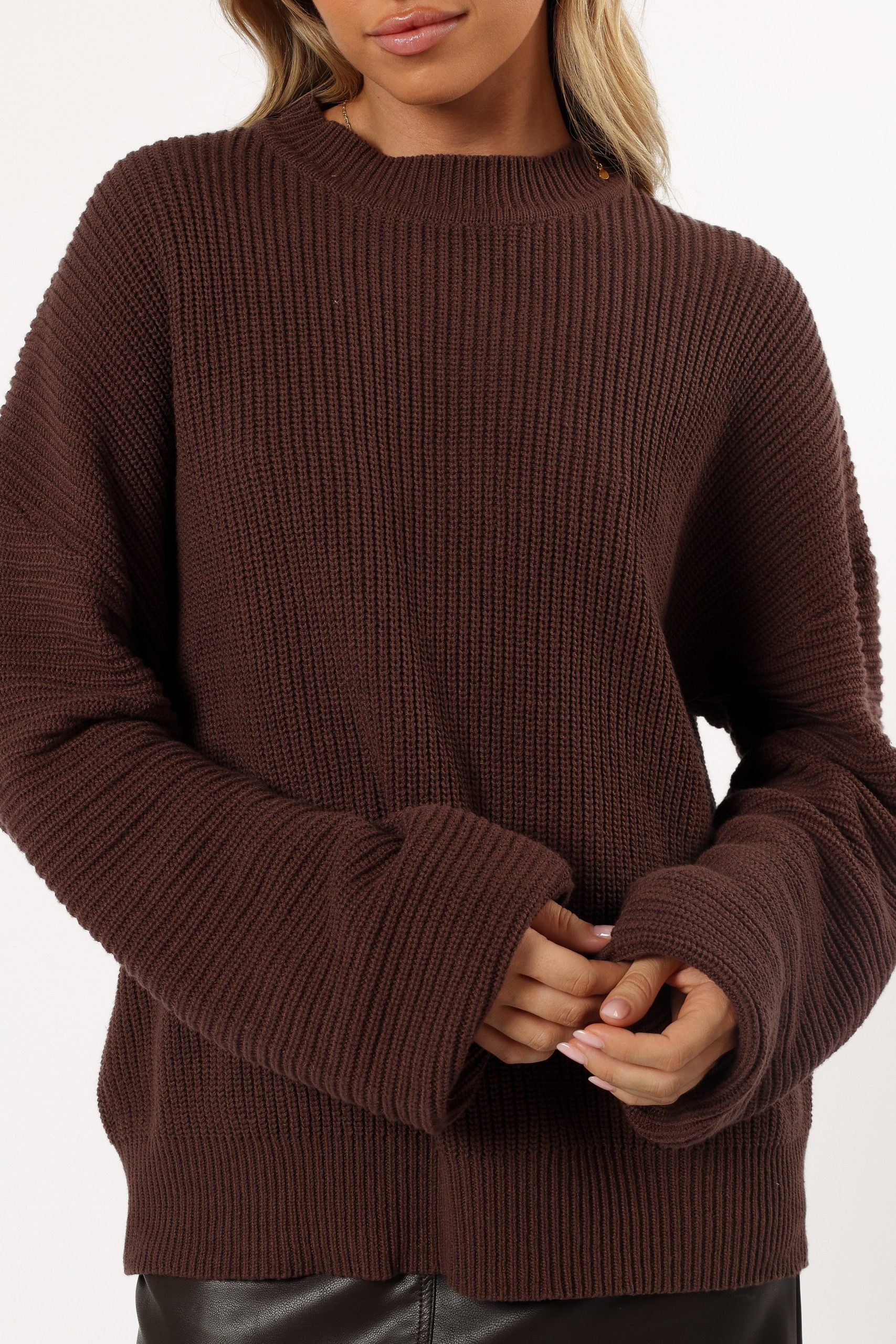 Katty Knit Sweater - Chocolate Brown - Image 8