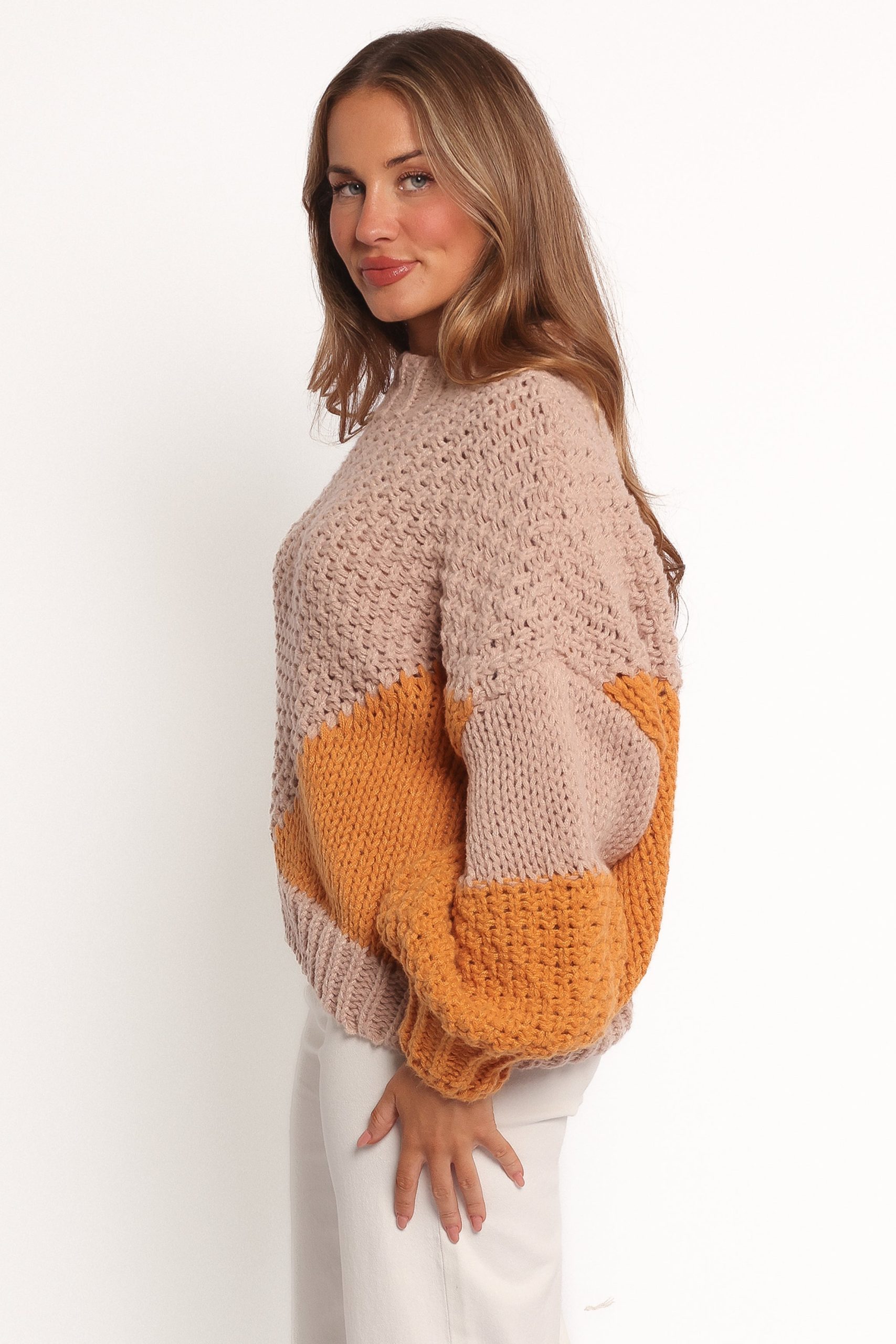 Koda Pattern Knit Sweater - Beige Multi - Image 3