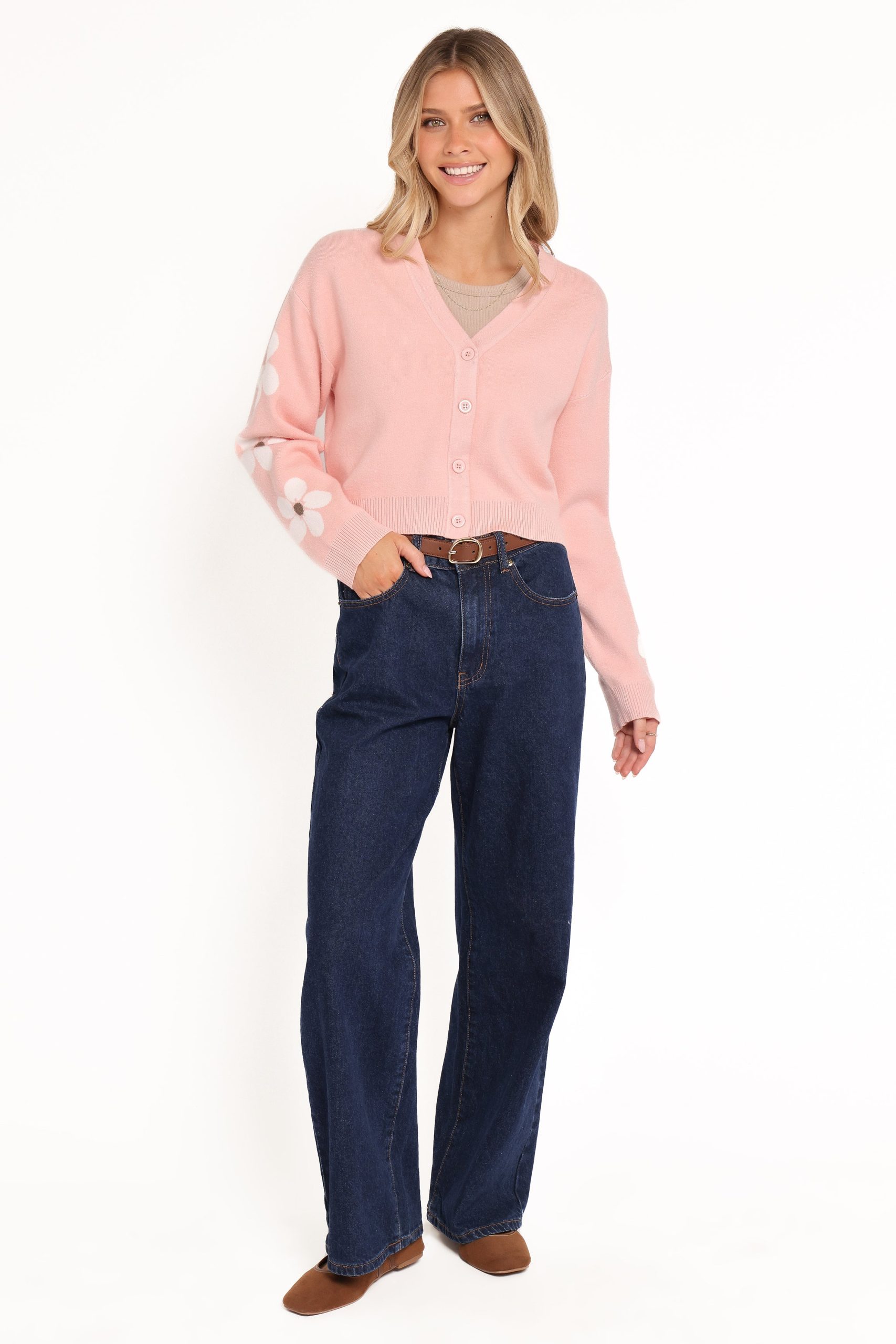 Lantana Flower Sleeve Cardigan - Pink - Image 6