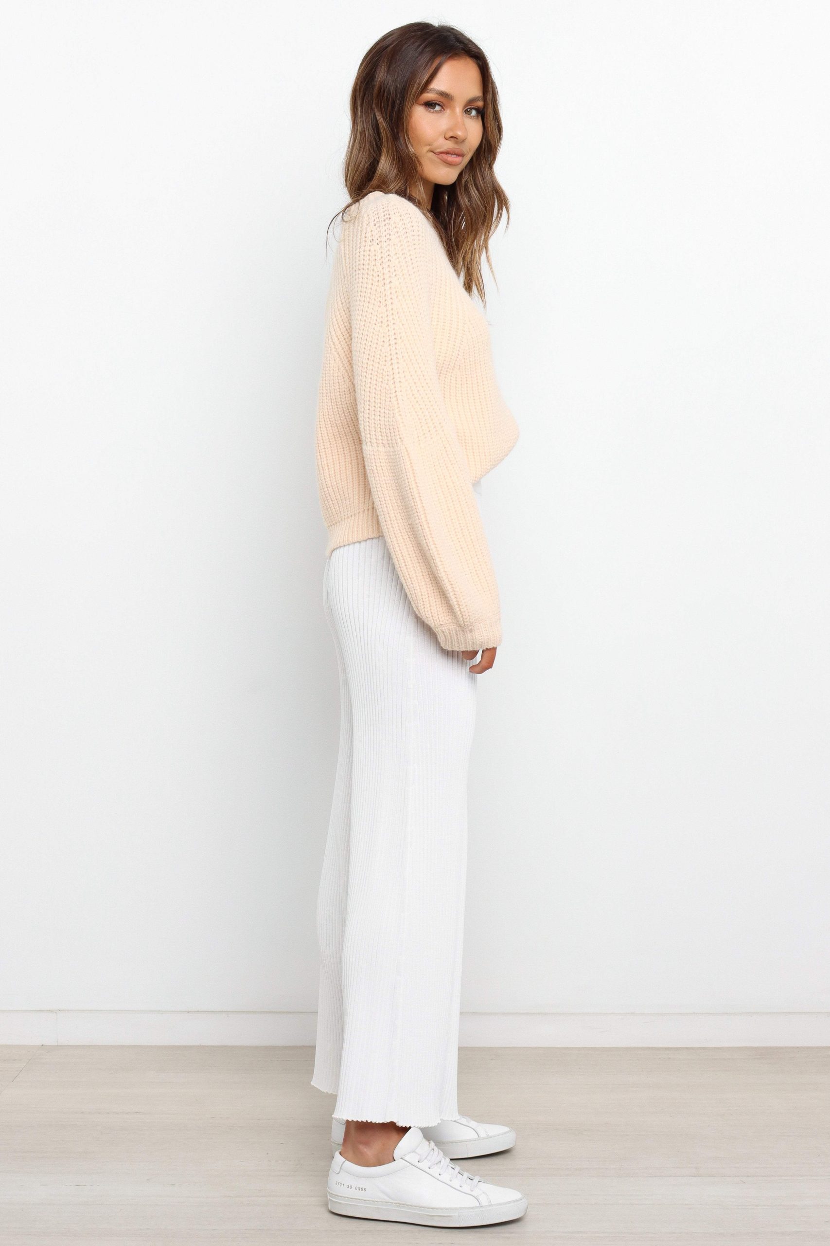 London Knit Sweater - Beige - Image 7