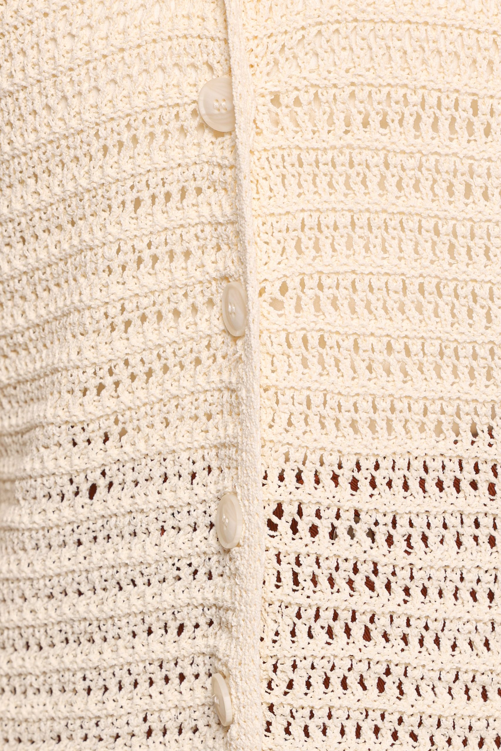 Lyra Large Collar Cardigan - White - Image 6