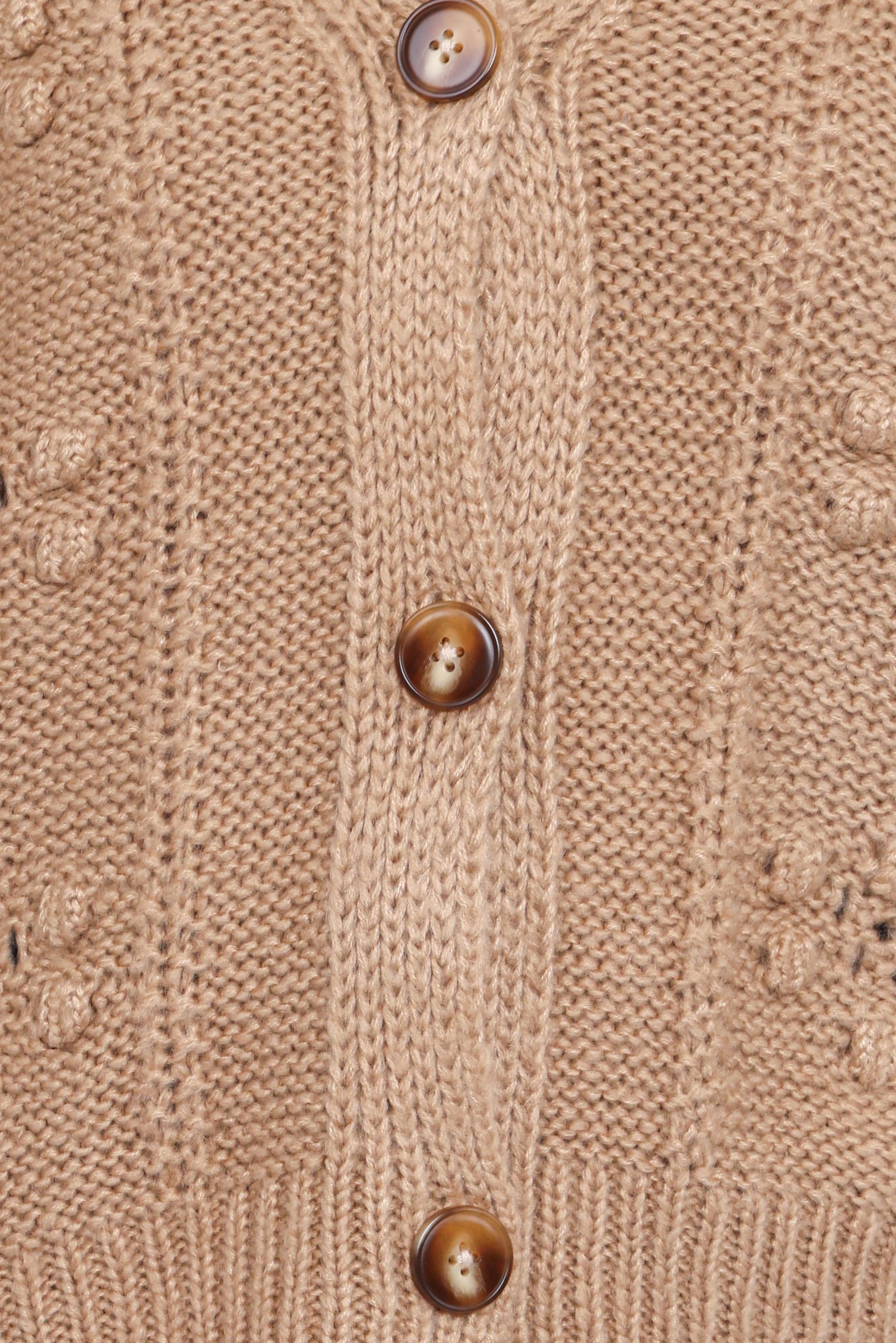 Melody Textured Button Up Cardigan - Mushroom - Image 6