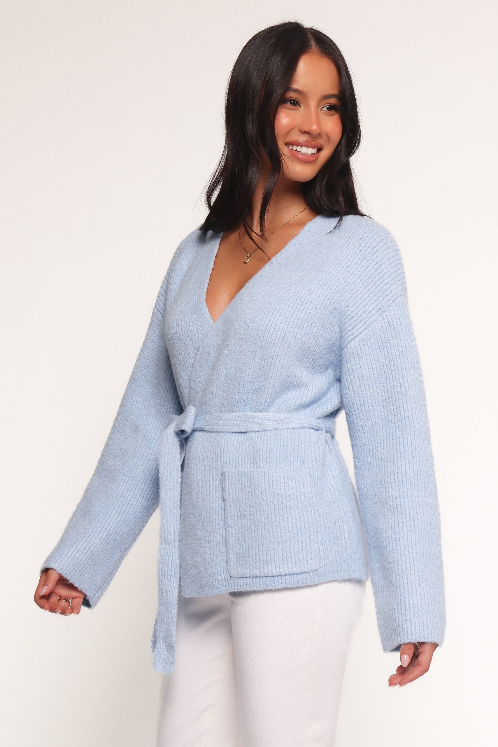 Mika Wrap Cardigan - Blue - Image 3