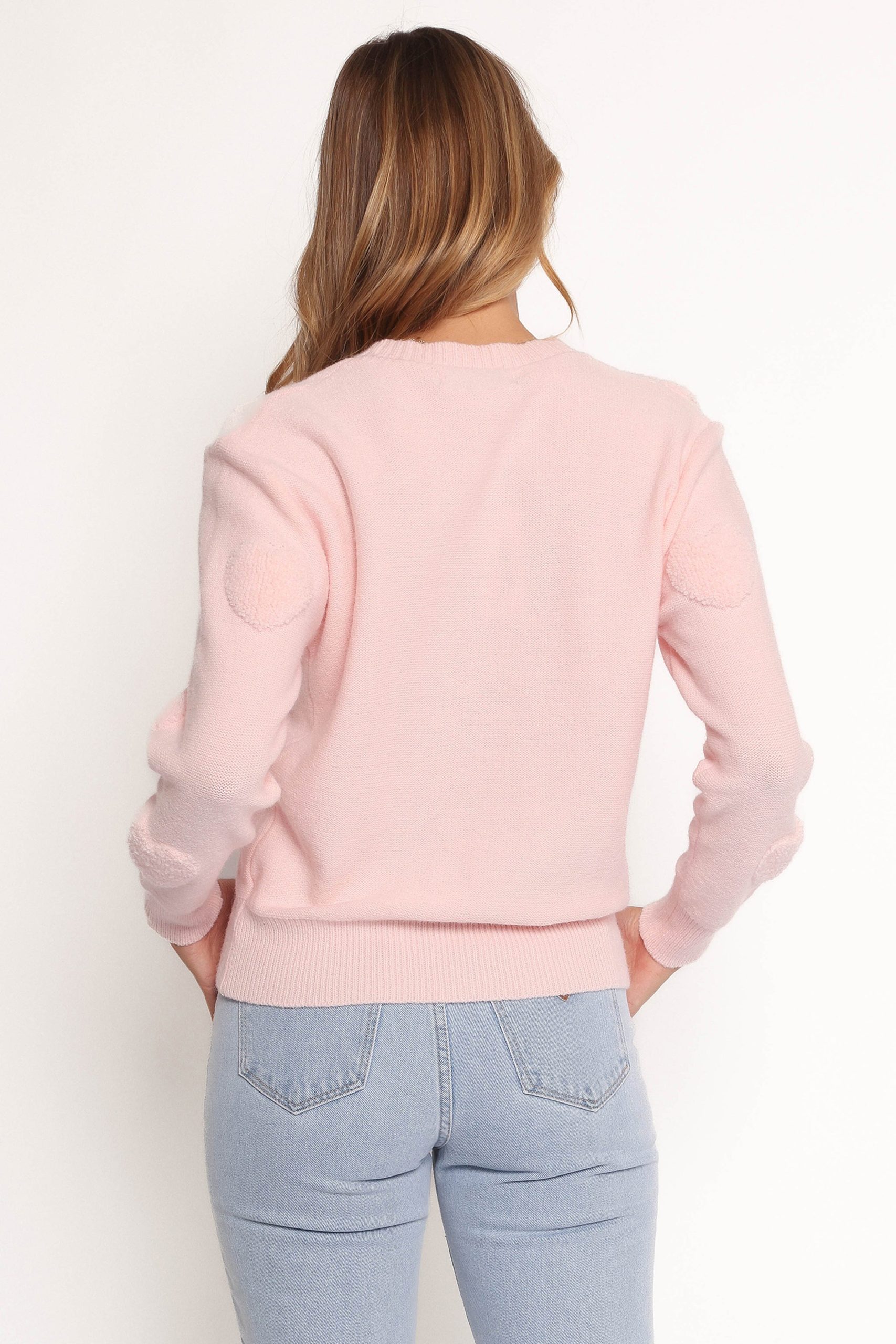 Orlenda Heart Knit Sweater - Pale Pink - Image 5