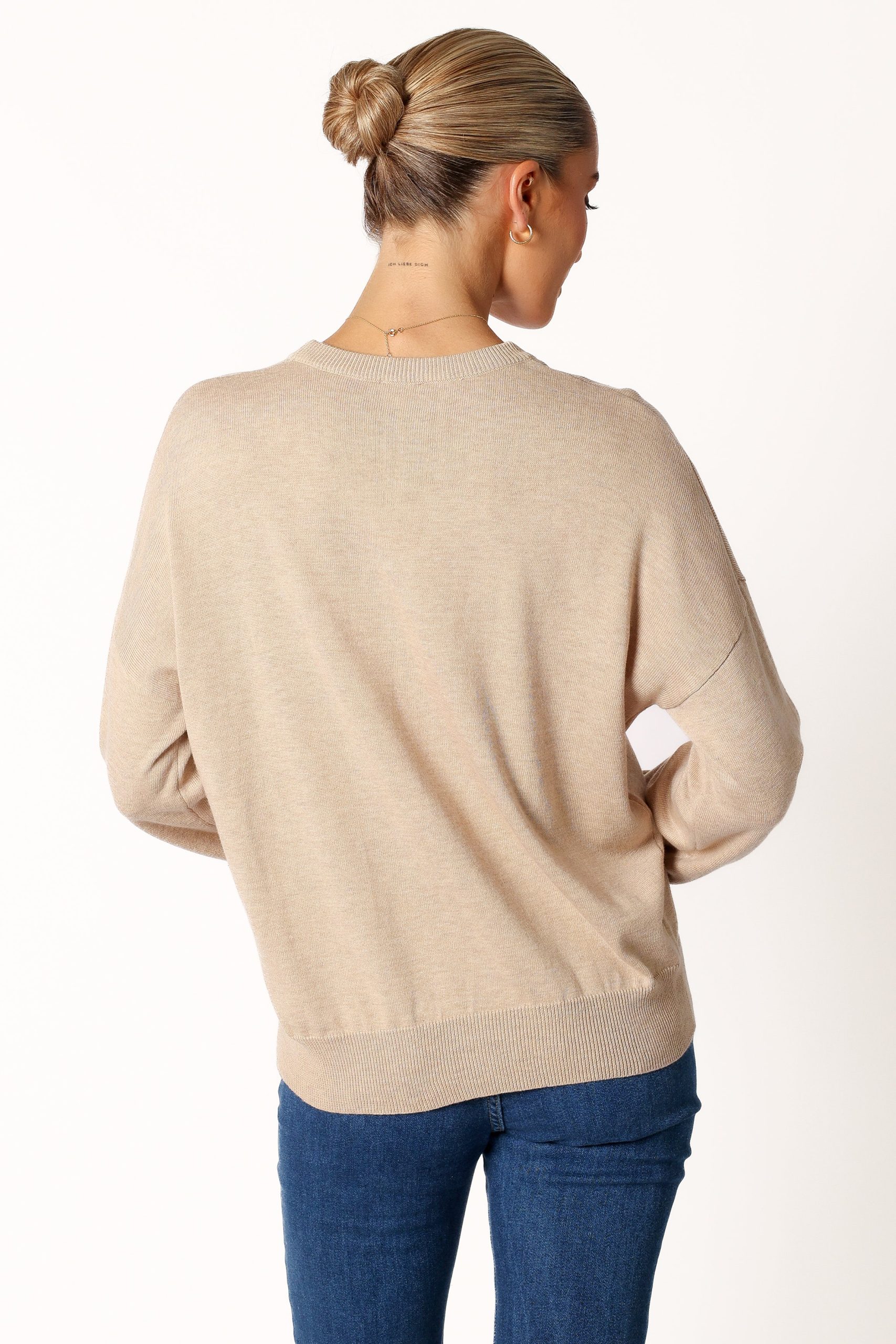 Pumpkin Spice Knit Sweater - Oatmeal - Image 7