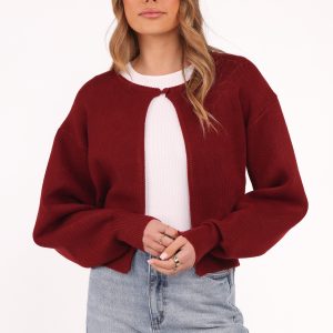 Ripley Knit Cardigan - Berry
